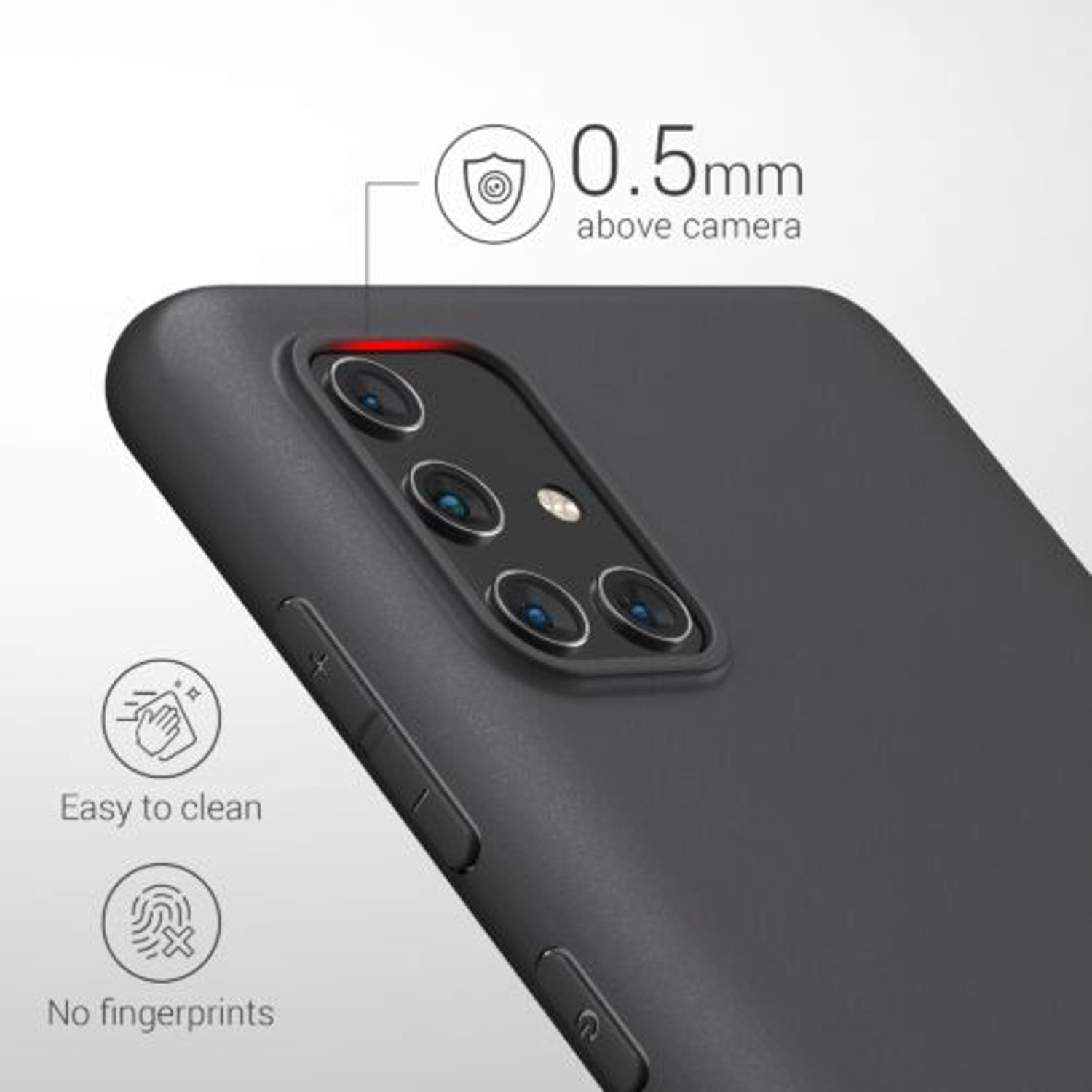 Husa pentru Samsung Galaxy A71, Silicon, Negru, 51208.47 fotografia produsului View 5 L