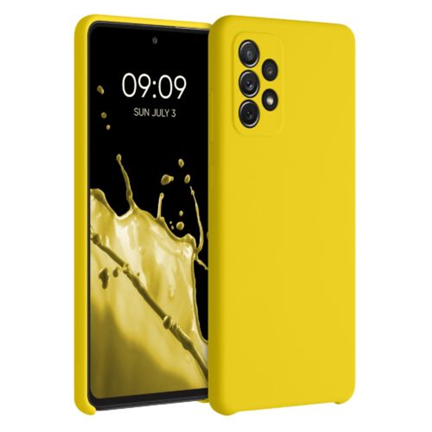 Husa pentru Samsung Galaxy A72, Silicon, Galben, 54359.165 fotografia produsului