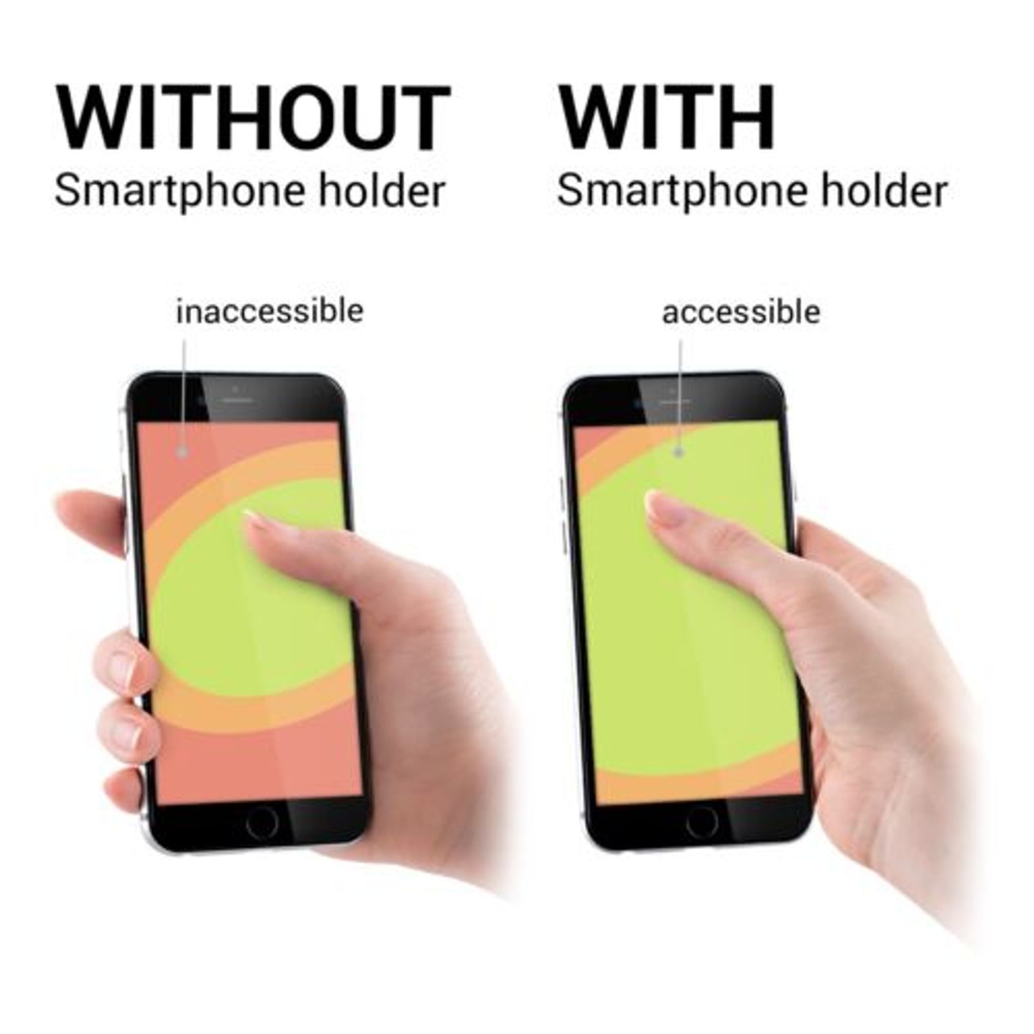 Suport universal pentru telefon, Kwmobile, Negru, Plastic, 38692.01 fotografia produsului View 6 L