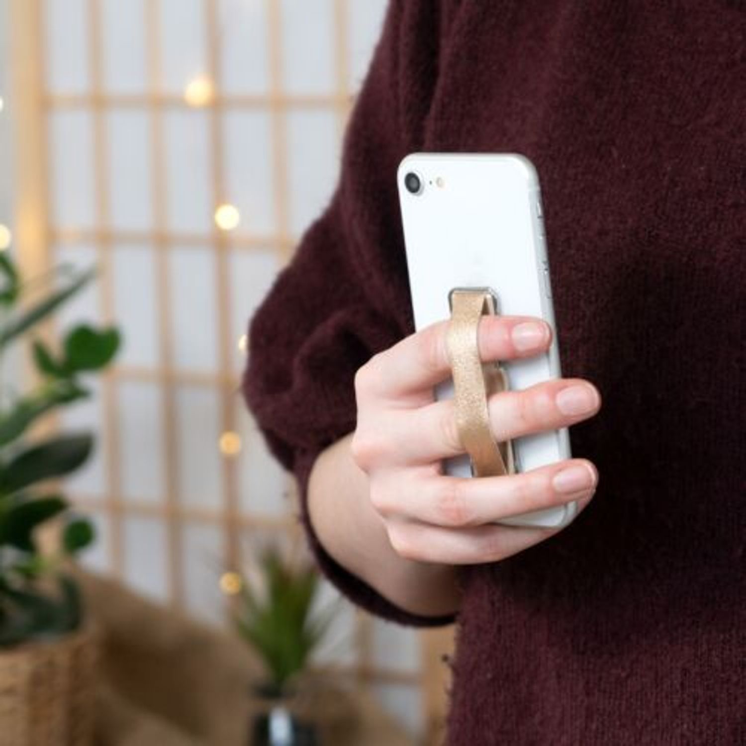 Suport universal pentru telefon, Kwmobile, Auriu, Plastic, 47269.21 fotografia produsului View 3 L