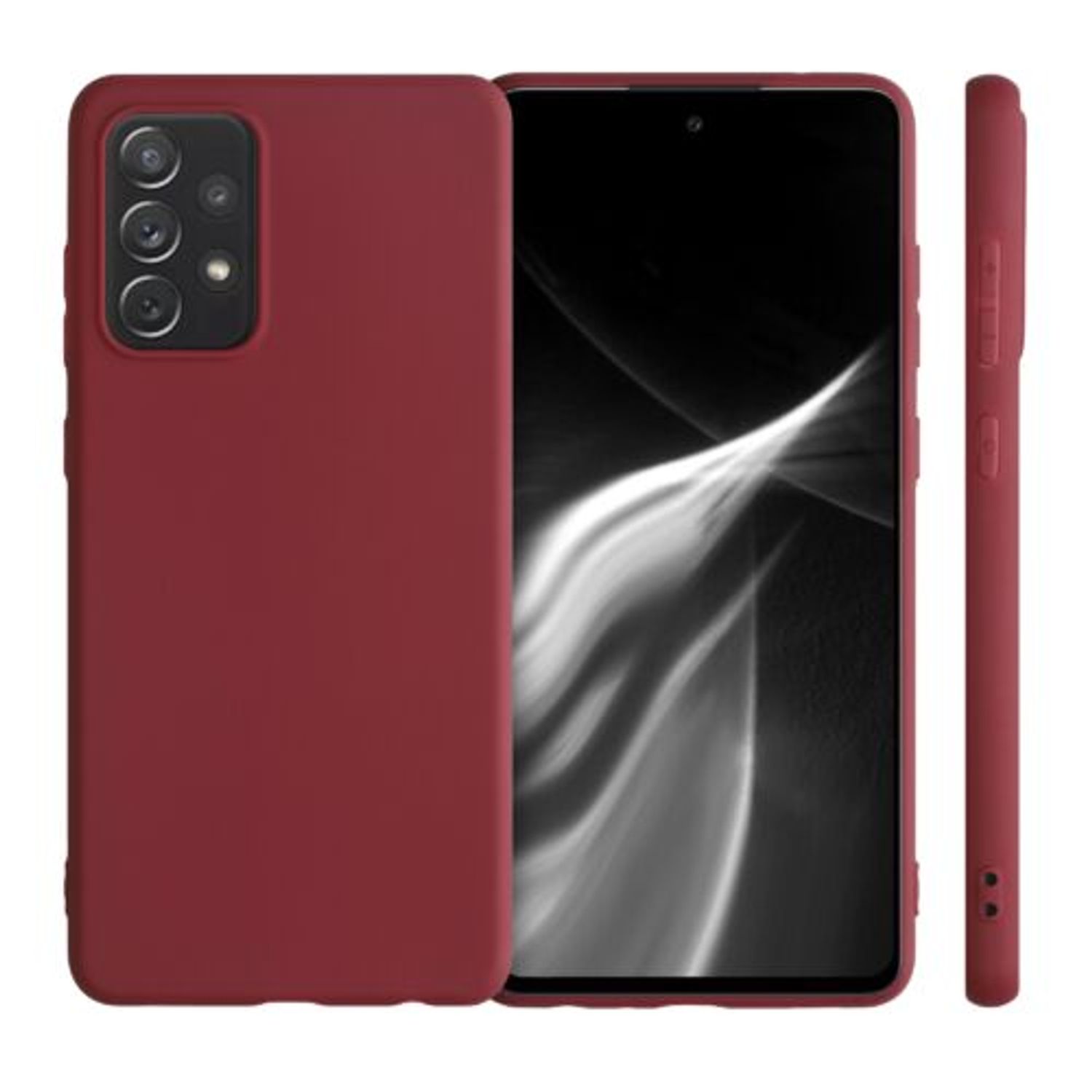 Husa pentru Samsung Galaxy A72, Silicon, Rosu, 54358.209 fotografia produsului View 2 L