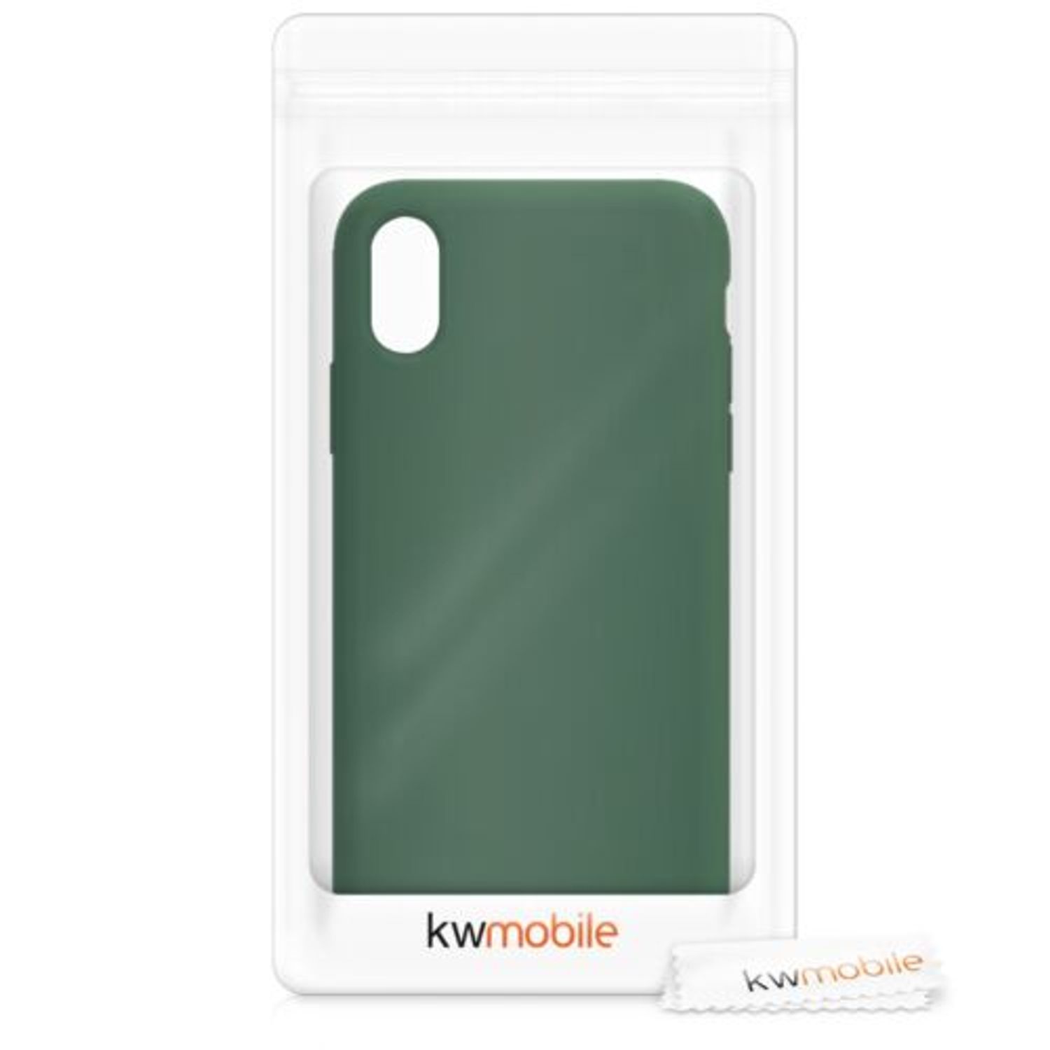Husa pentru iPhone X/iPhone XS, Silicon, Verde, 46313.80 fotografia produsului View 7 L