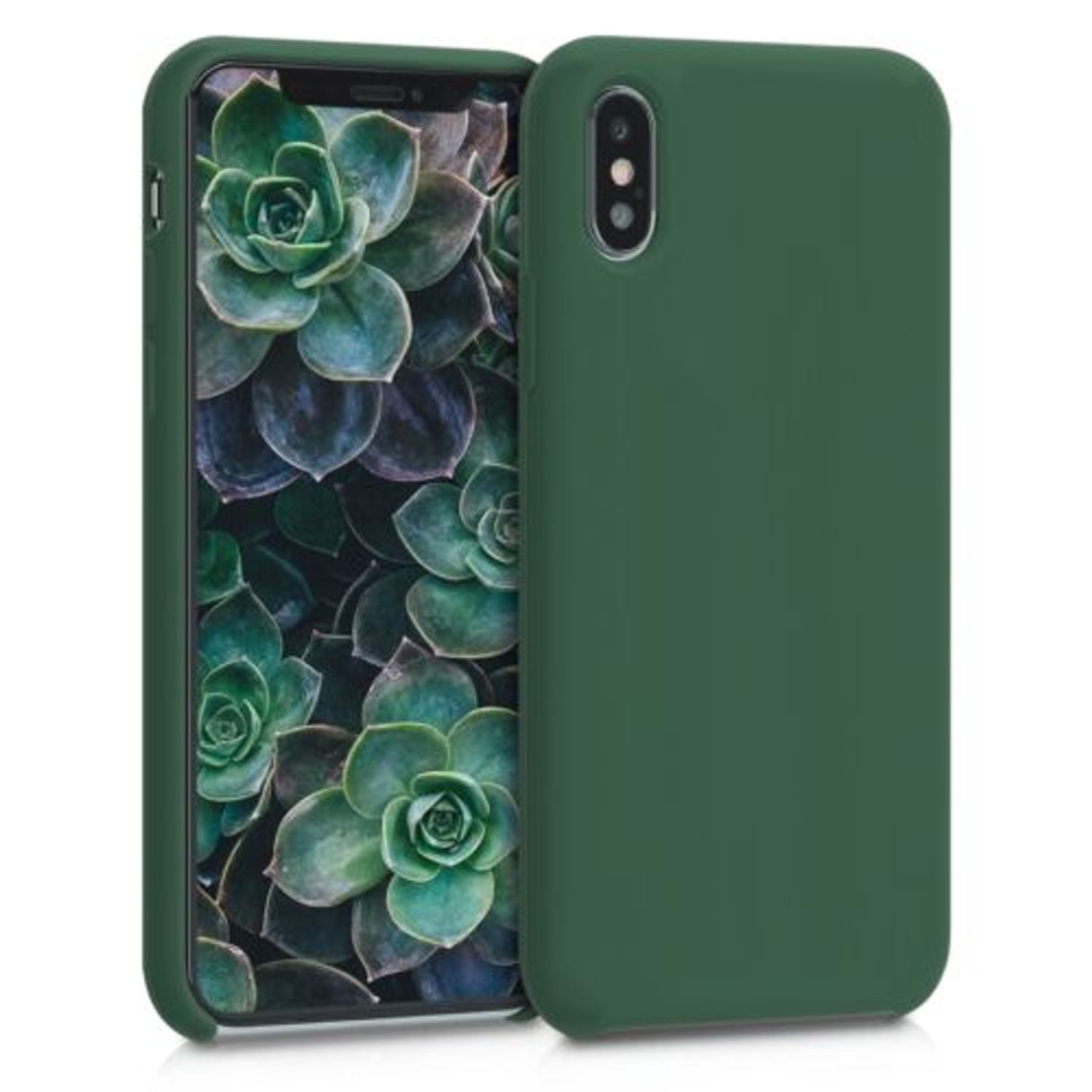 Husa pentru iPhone X/iPhone XS, Silicon, Verde, 46313.80 fotografia produsului