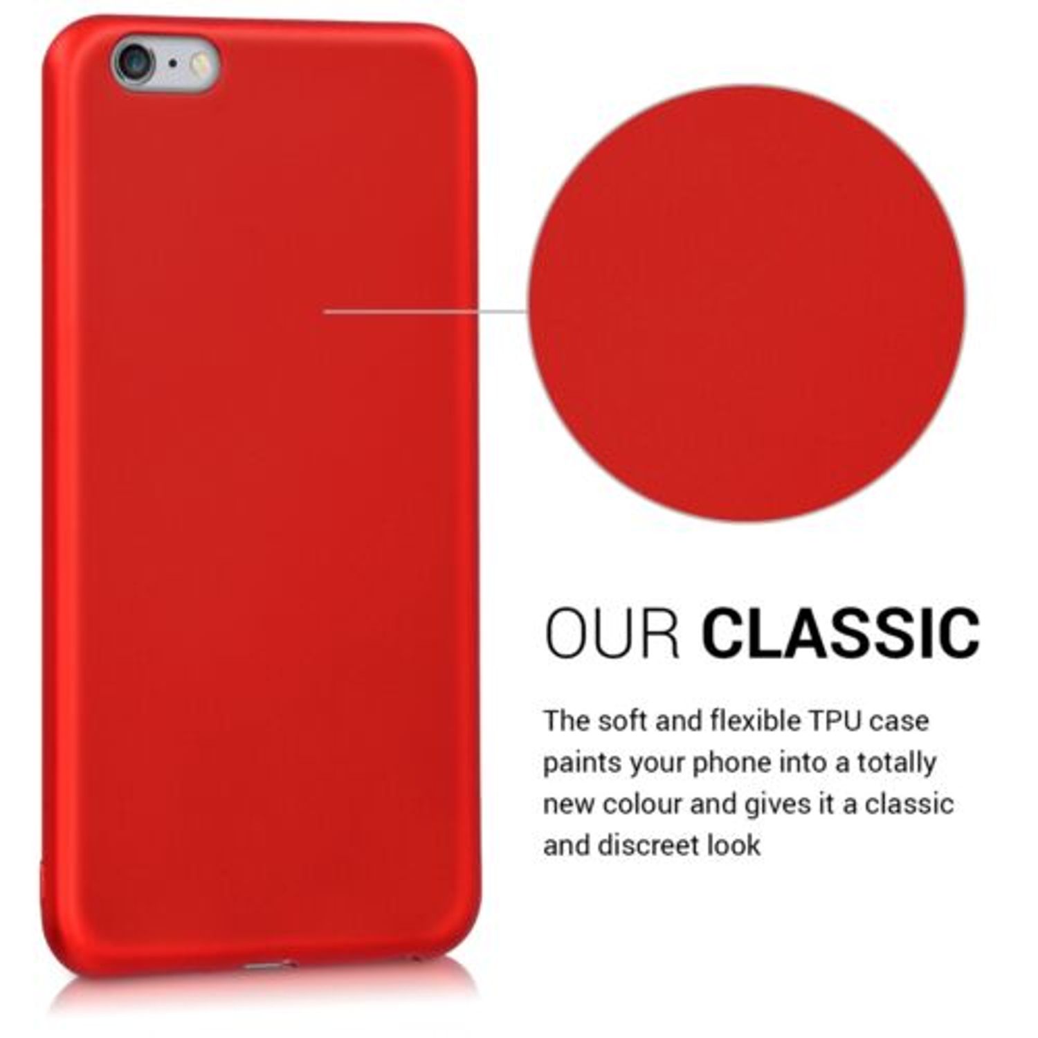 Husa pentru Apple iPhone 6 Plus/iPhone 6s Plus, Silicon, Rosu, 40352.36 fotografia produsului View 4 L