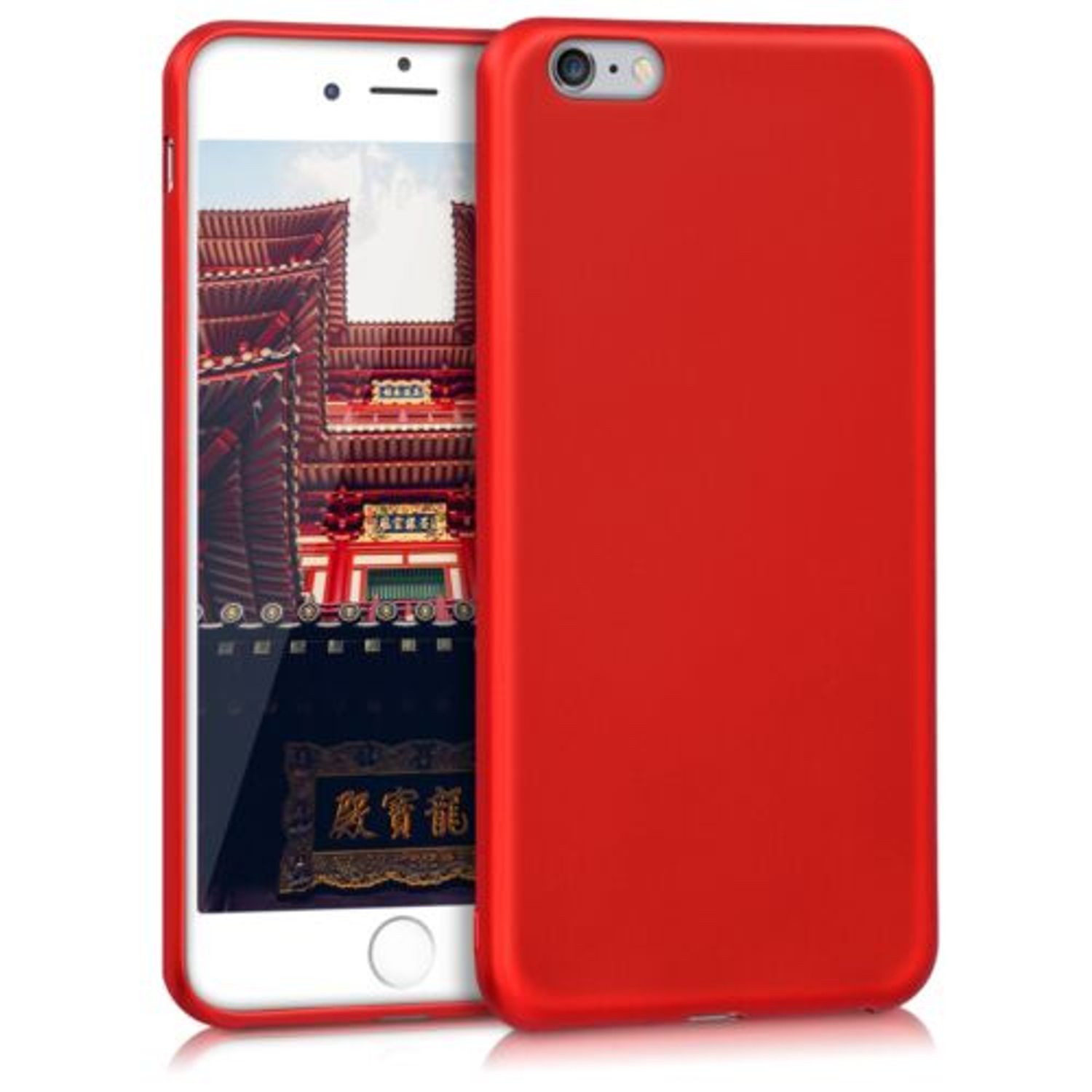 Husa pentru Apple iPhone 6 Plus/iPhone 6s Plus, Silicon, Rosu, 40352.36 fotografia produsului