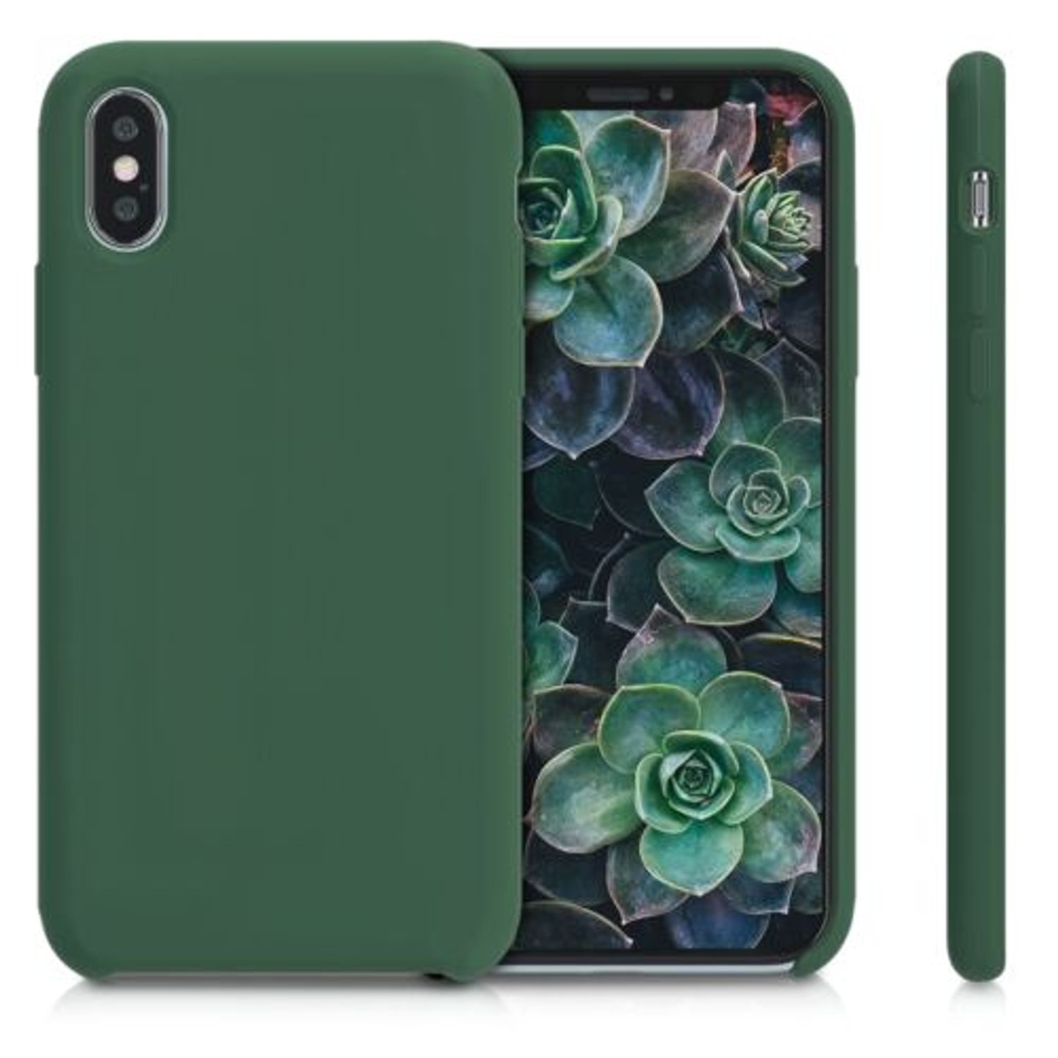 Husa pentru iPhone X/iPhone XS, Silicon, Verde, 46313.80 fotografia produsului View 2 L