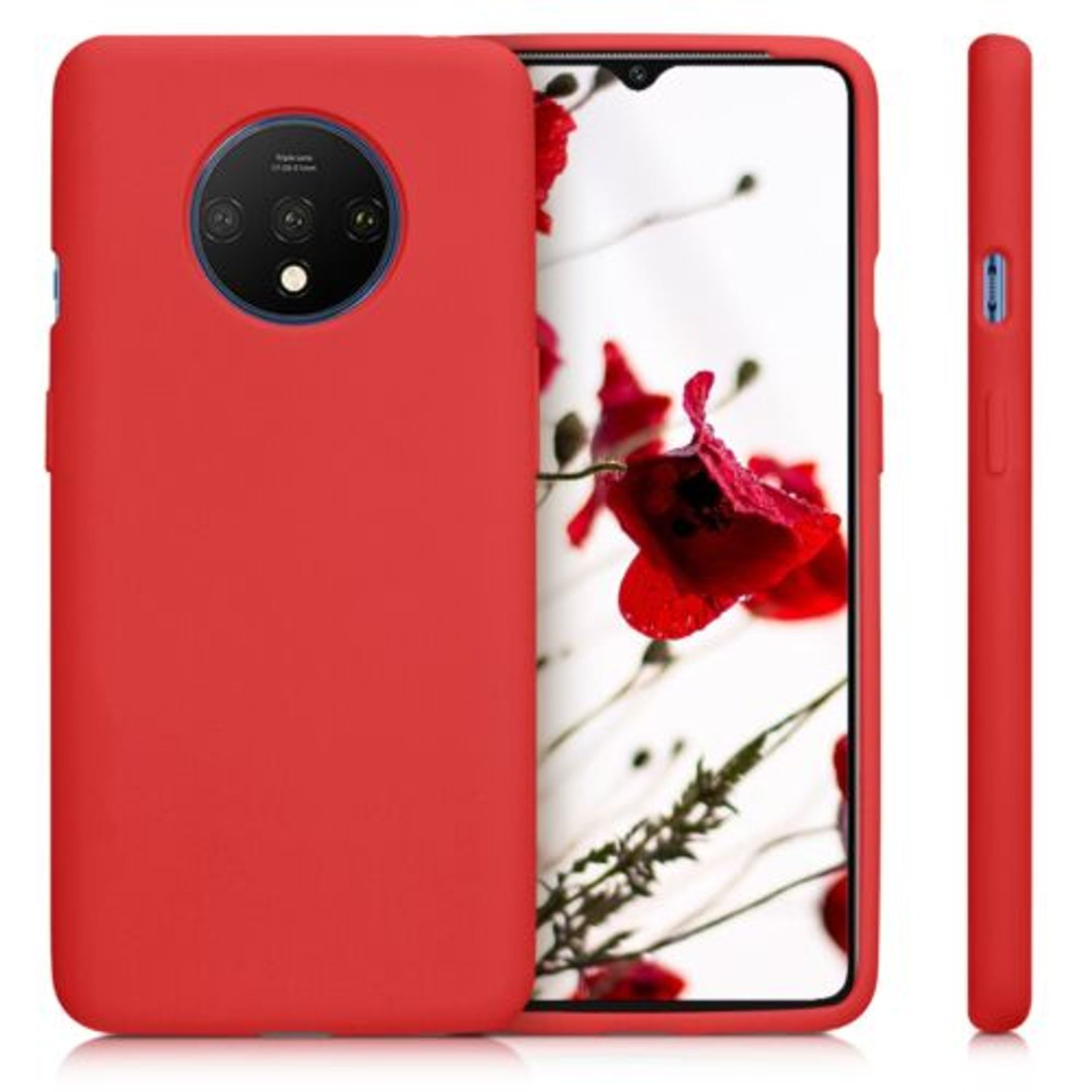 Husa pentru OnePlus 7T, Silicon, Rosu, 50403.09 fotografia produsului View 2 L