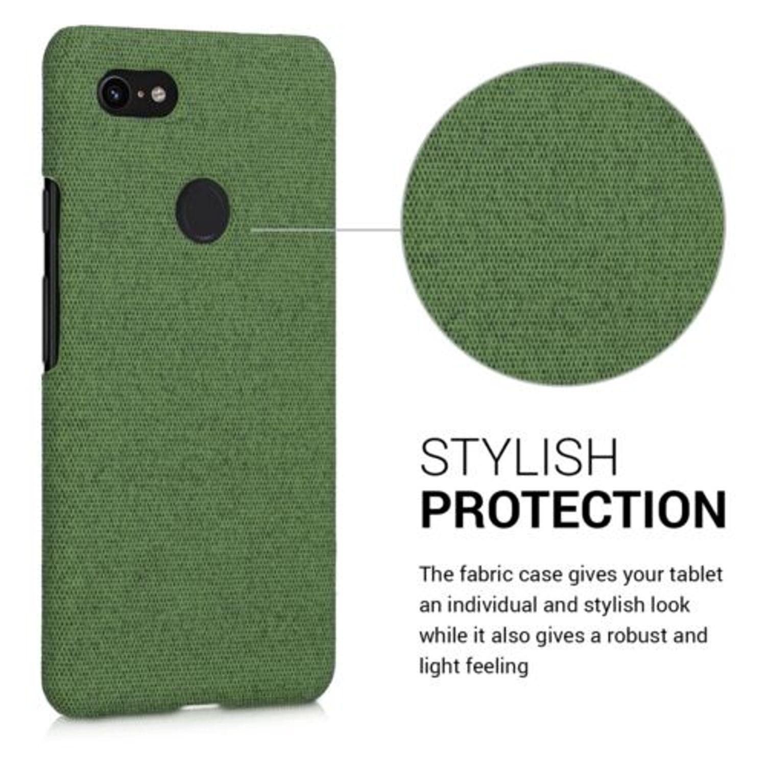 Husa pentru Google Pixel 3 XL, Textil, Verde, 46738.07 fotografia produsului View 4 L