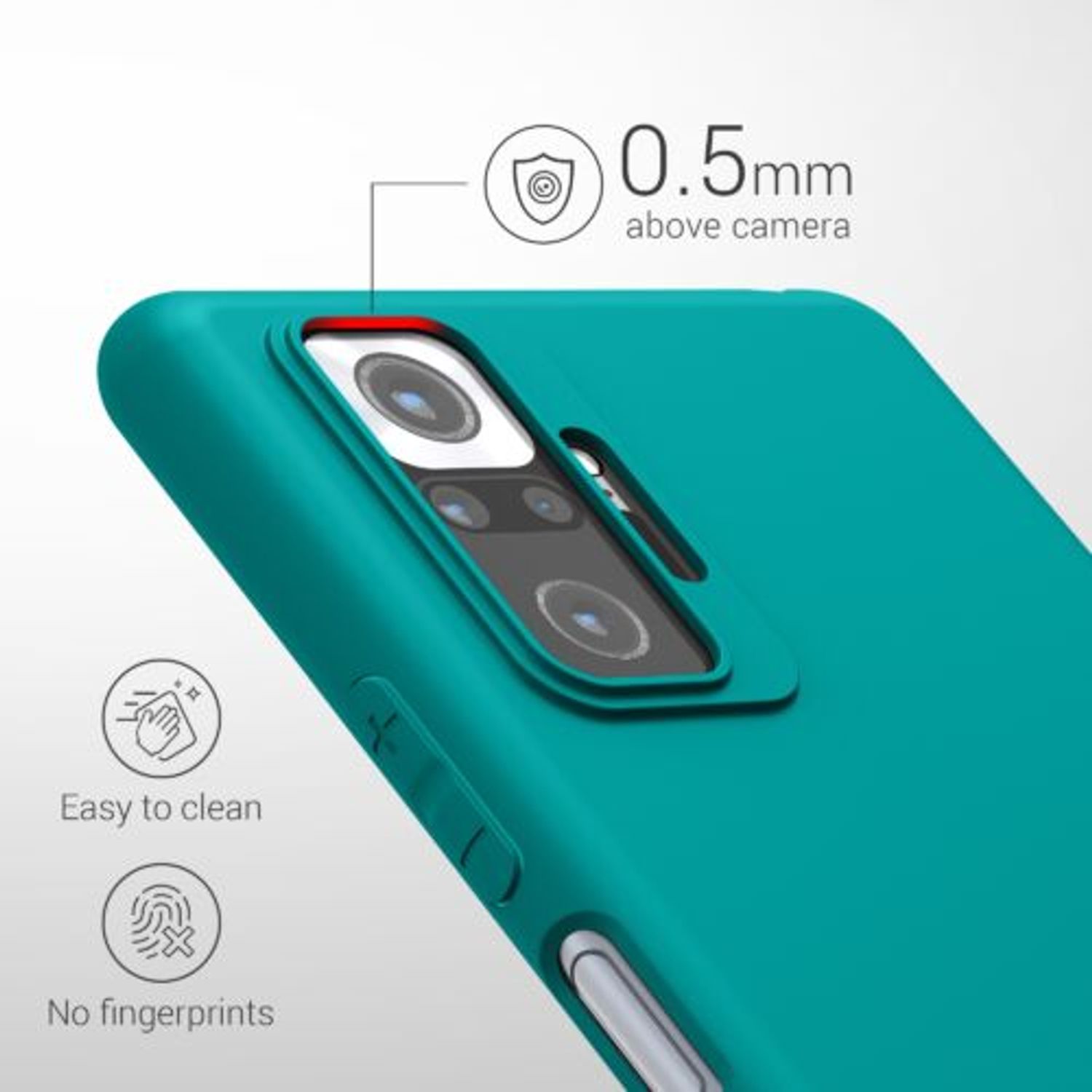 Husa pentru Xiaomi Redmi Note 10 Pro, Silicon, Verde, 54551.57, Kwmobile fotografia produsului View 4 L