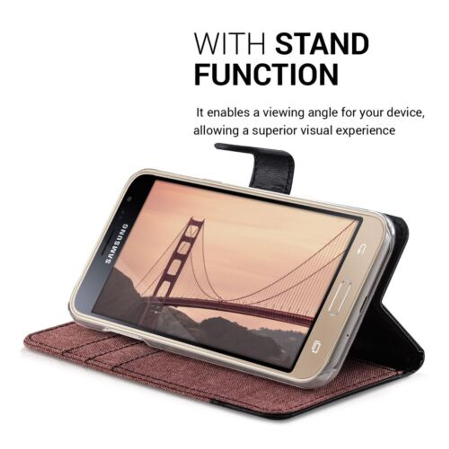 Husa pentru Samsung Galaxy J3 (2016), Textil, Roz, 38157.10 fotografia produsului View 4 L