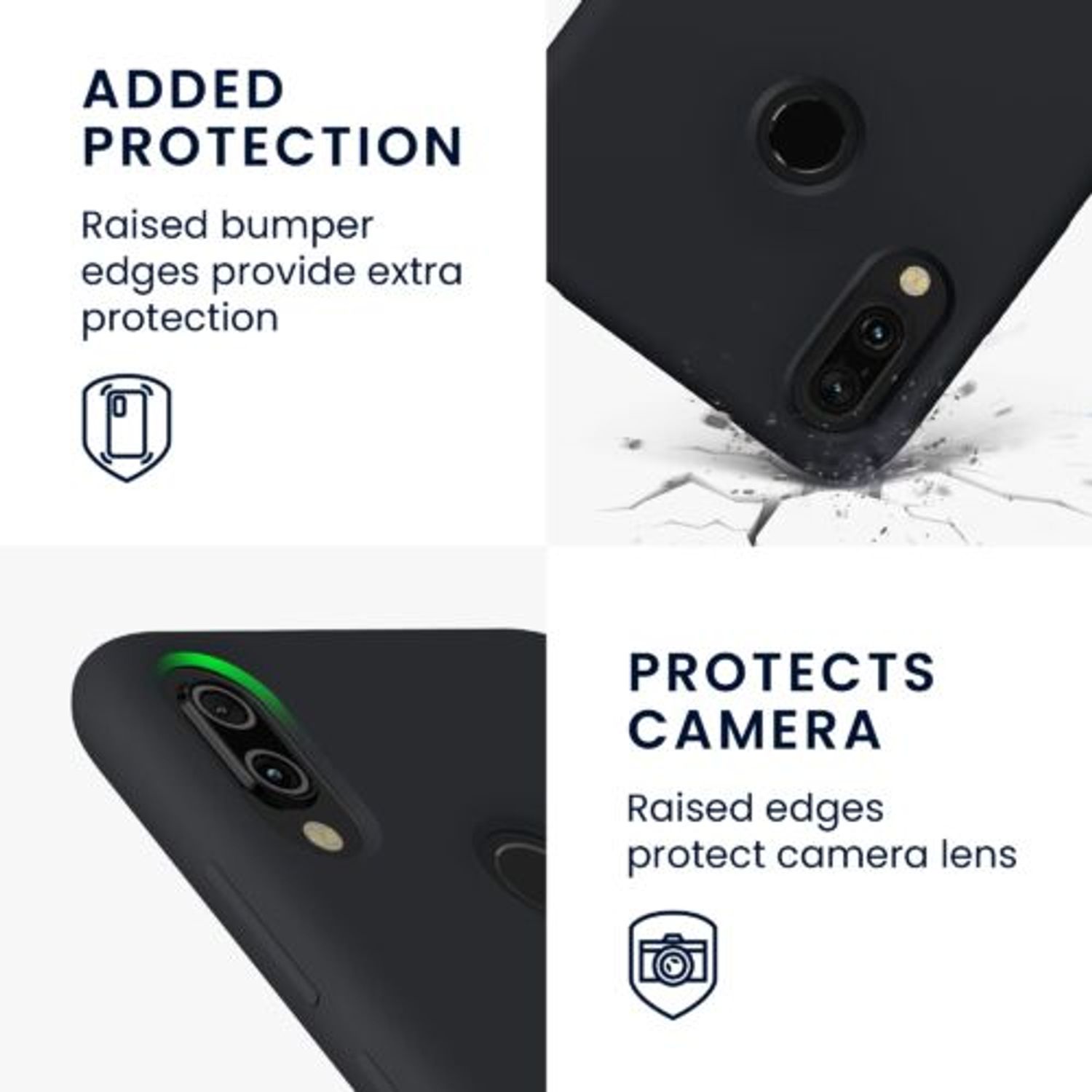 Husa Kwmobile pentru Xiaomi Redmi Note 7/Redmi Note 7 Pro, Silicon, Negru, 48714.01 fotografia produsului View 3 L