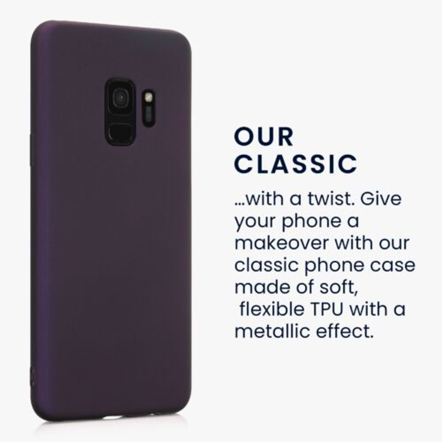 Husa Kwmobile pentru Samsung Galaxy S9, Silicon, Mov, 44582.115 fotografia produsului View 3 L