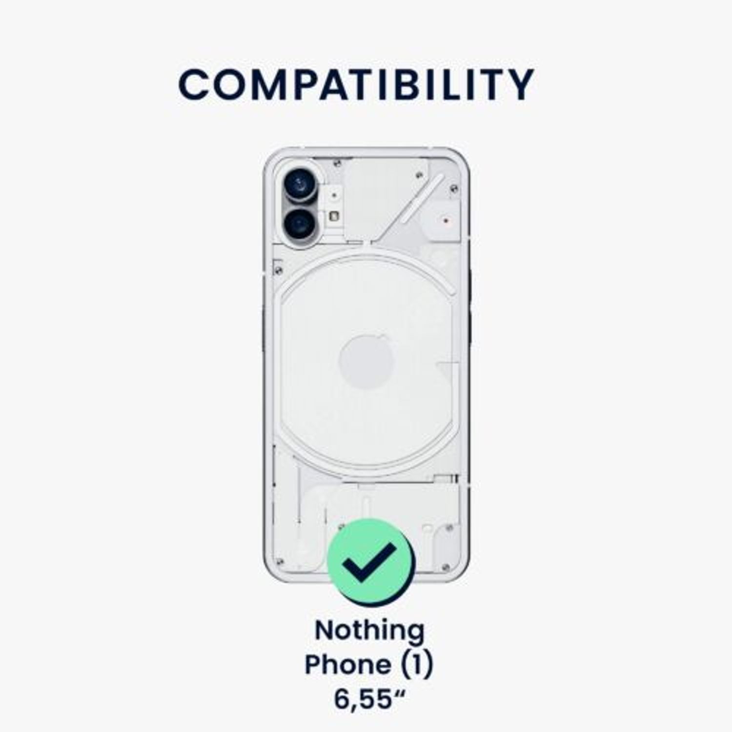 Husa Kwmobile pentru Nothing Phone 1, Silicon, Transparent, 59501.03 fotografia produsului View 14 L