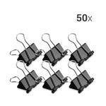 Set 50 Clipsuri pentru documente 25 mm, Kwmobile, Negru, Metal, 49442.03 fotografia produsului View 5 S