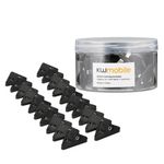 Set 20 Clipsuri pentru documente, Kwmobile, Negru, Plastic, 58942.01 fotografia produsului