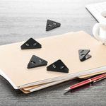 Set 20 Clipsuri pentru documente, Kwmobile, Negru, Plastic, 58942.01 fotografia produsului View 3 S