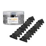 Set 20 Clipsuri pentru documente, Kwmobile, Negru, Plastic, 58942.01 fotografia produsului View 2 S