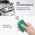Husa Cheie Auto pentru VW 3 Butoane, Kwmobile, Verde, Silicon, 46967.23 fotografia produsului View 4 S