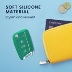 Husa Cheie Auto pentru VW 3 Butoane, Kwmobile, Verde, Silicon, 46967.23 fotografia produsului View 5 S