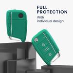 Husa Cheie Auto pentru VW 3 Butoane, Kwmobile, Verde, Silicon, 46967.23 fotografia produsului View 3 S