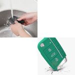 Husa Cheie Auto pentru VW 3 Butoane, Kwmobile, Verde, Silicon, 46967.23 fotografia produsului View 11 S