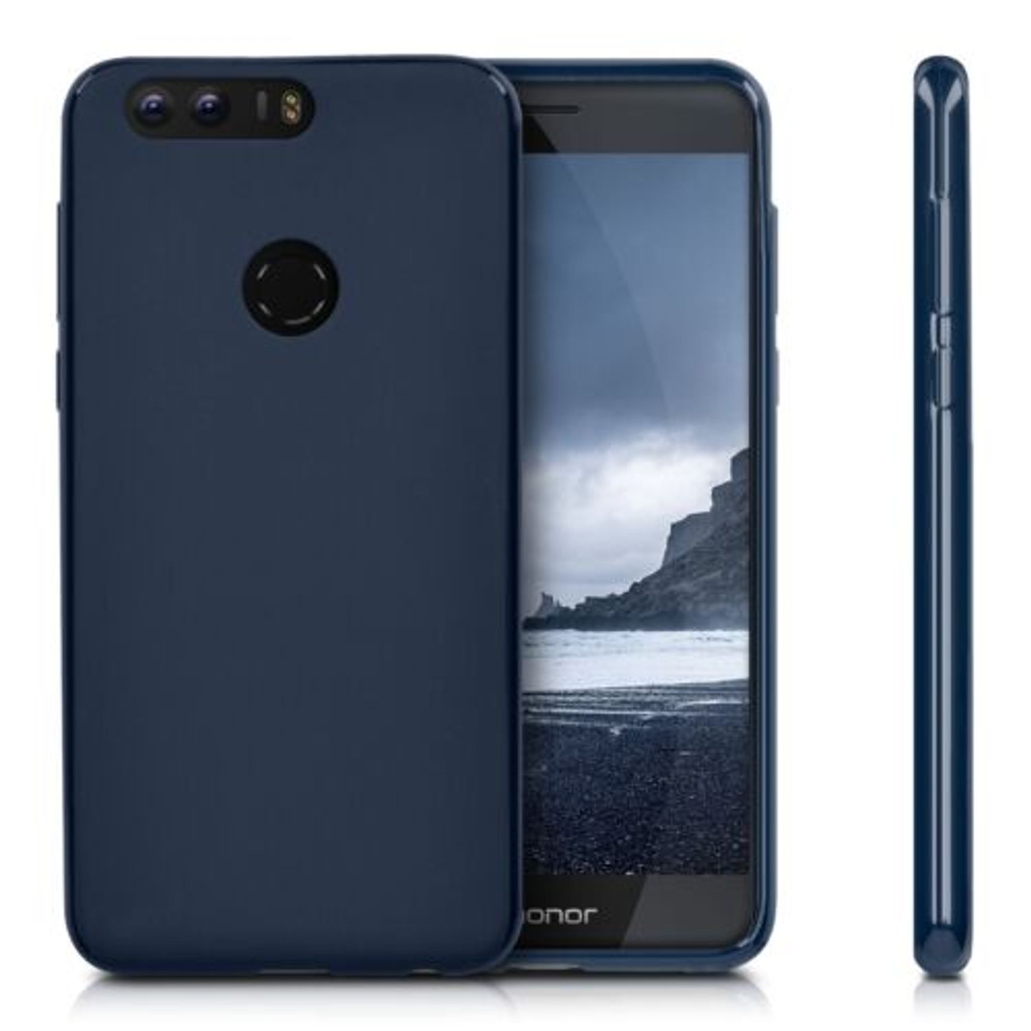 Husa pentru Huawei Honor 8, Silicon, Albastru, 39793.17 fotografia produsului View 2 L
