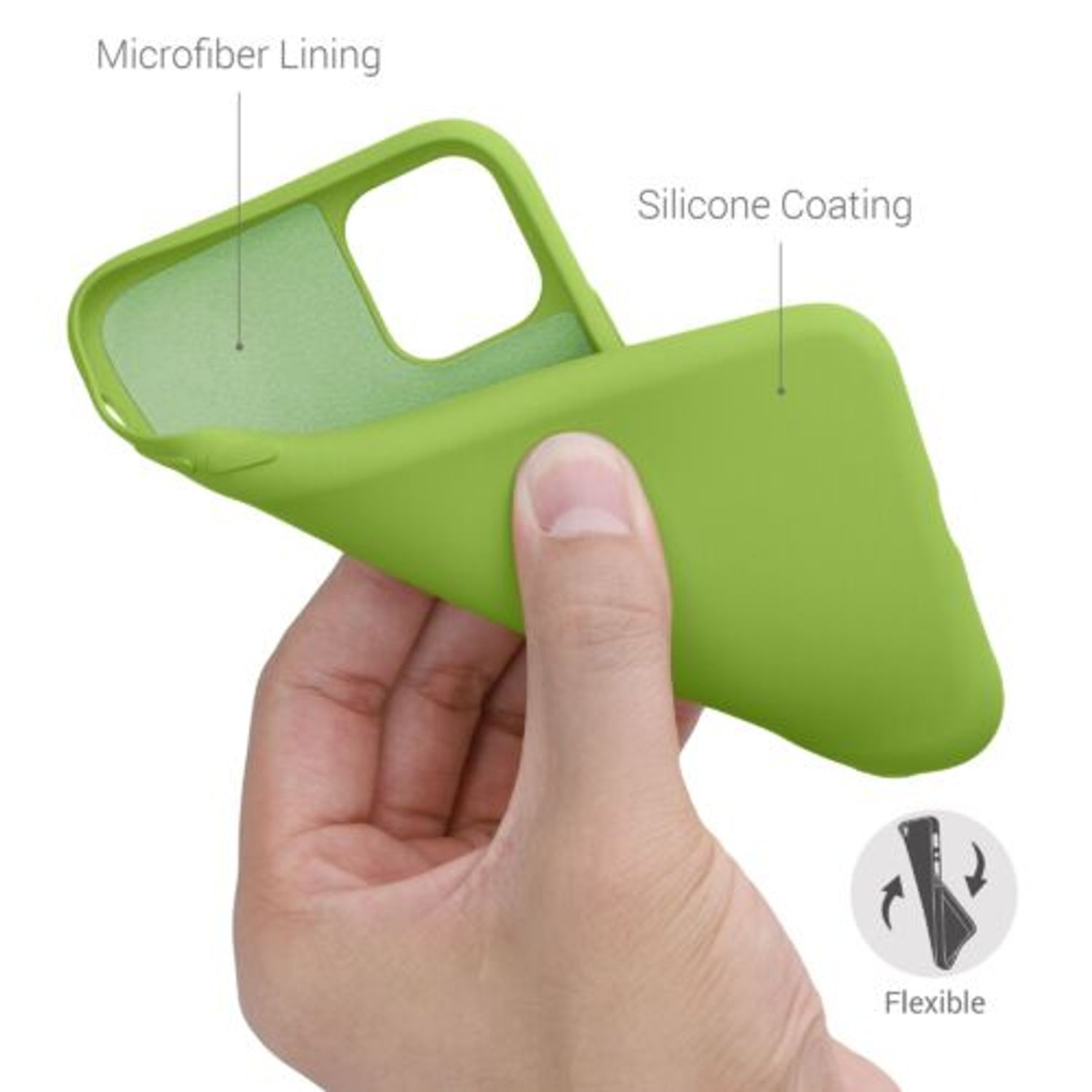 Husa pentru iPhone 11, Silicon, Verde, 50791.220 fotografia produsului View 4 L