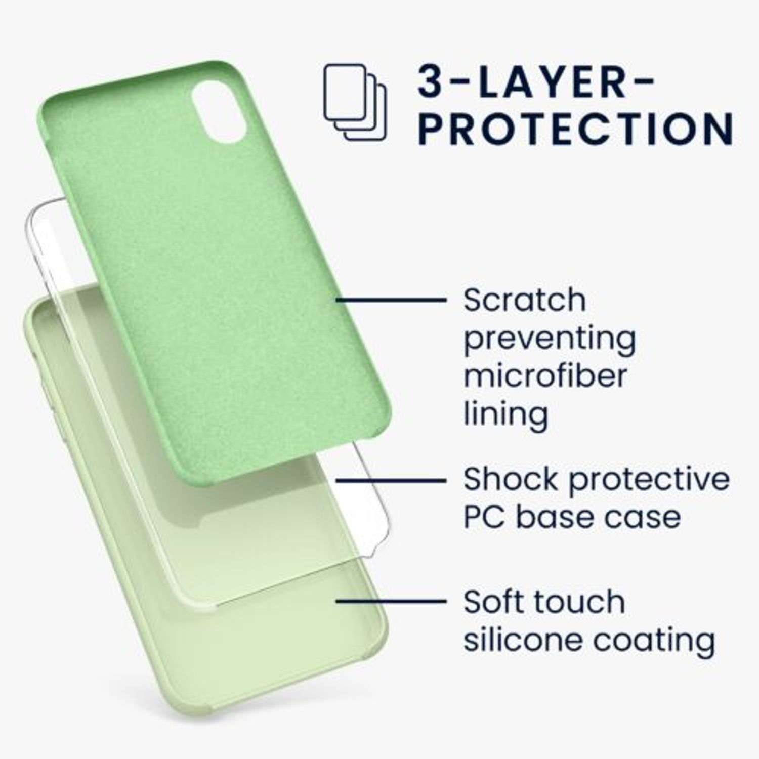 Husa pentru Apple iPhone XR, Silicon, Verde, 45910.137 fotografia produsului View 3 L