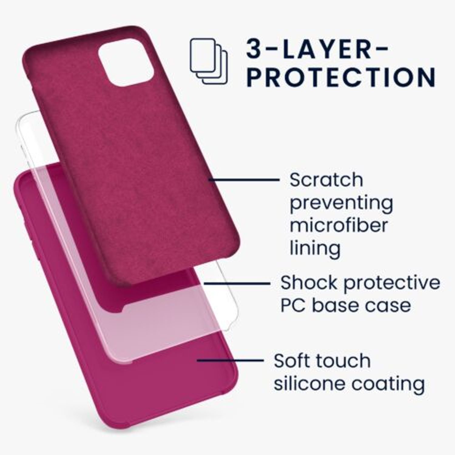 Husa pentru Apple iPhone 11, Silicon, Violet, 49724.175 fotografia produsului View 3 L