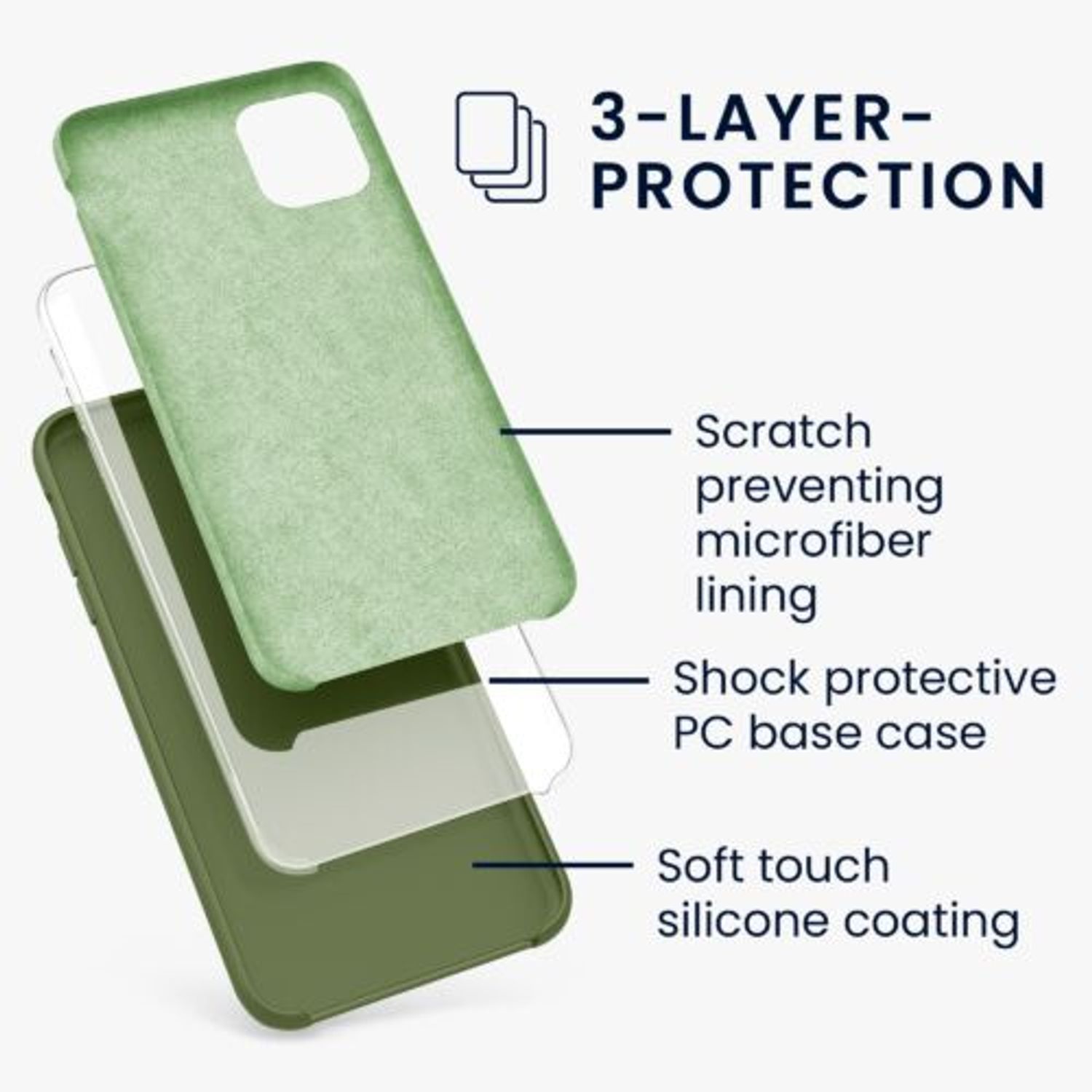 Husa pentru Apple iPhone 11, Silicon, Verde, 49724.179 fotografia produsului View 3 L
