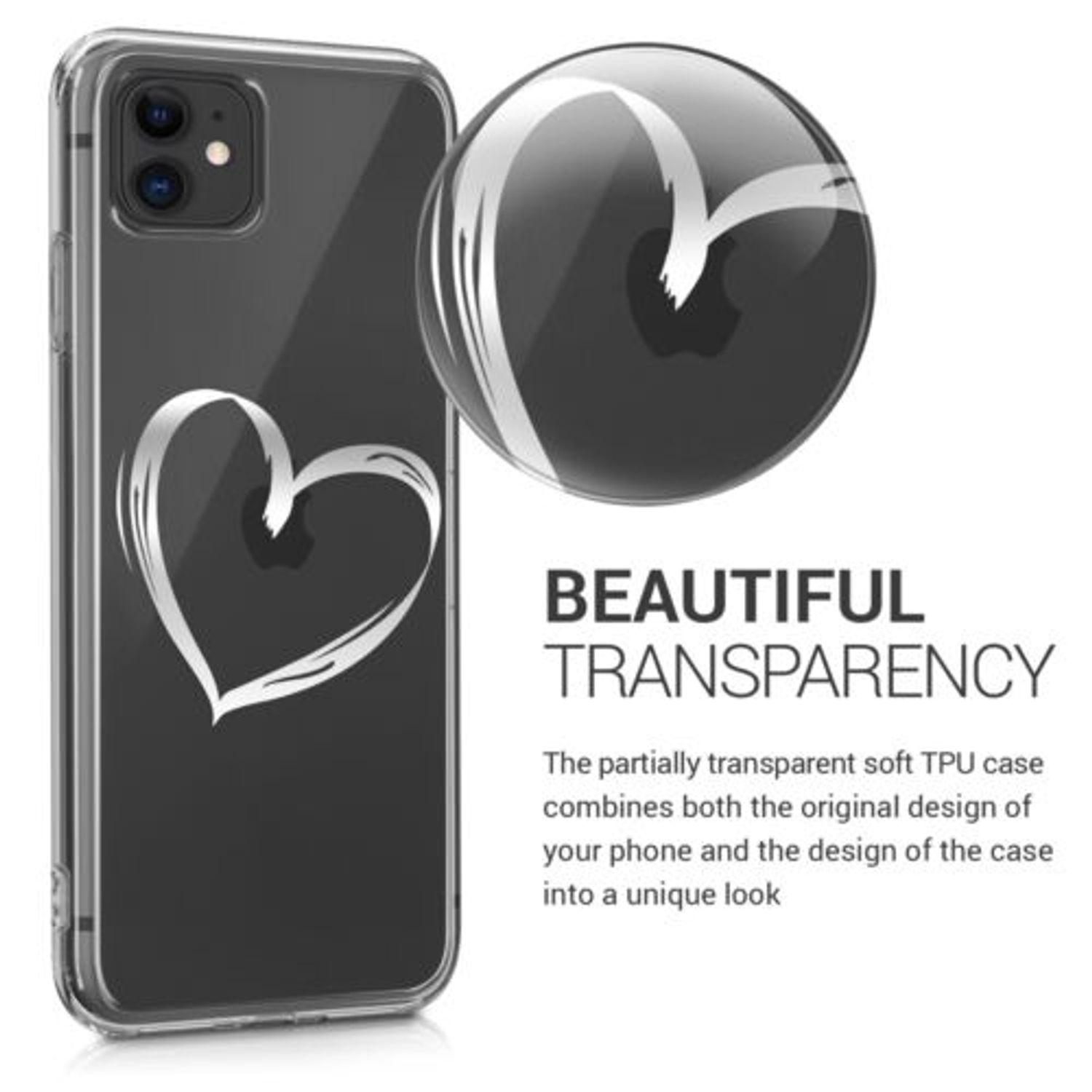 Husa pentru Apple iPhone 11, Silicon, Silver, 49785.22 fotografia produsului View 4 L