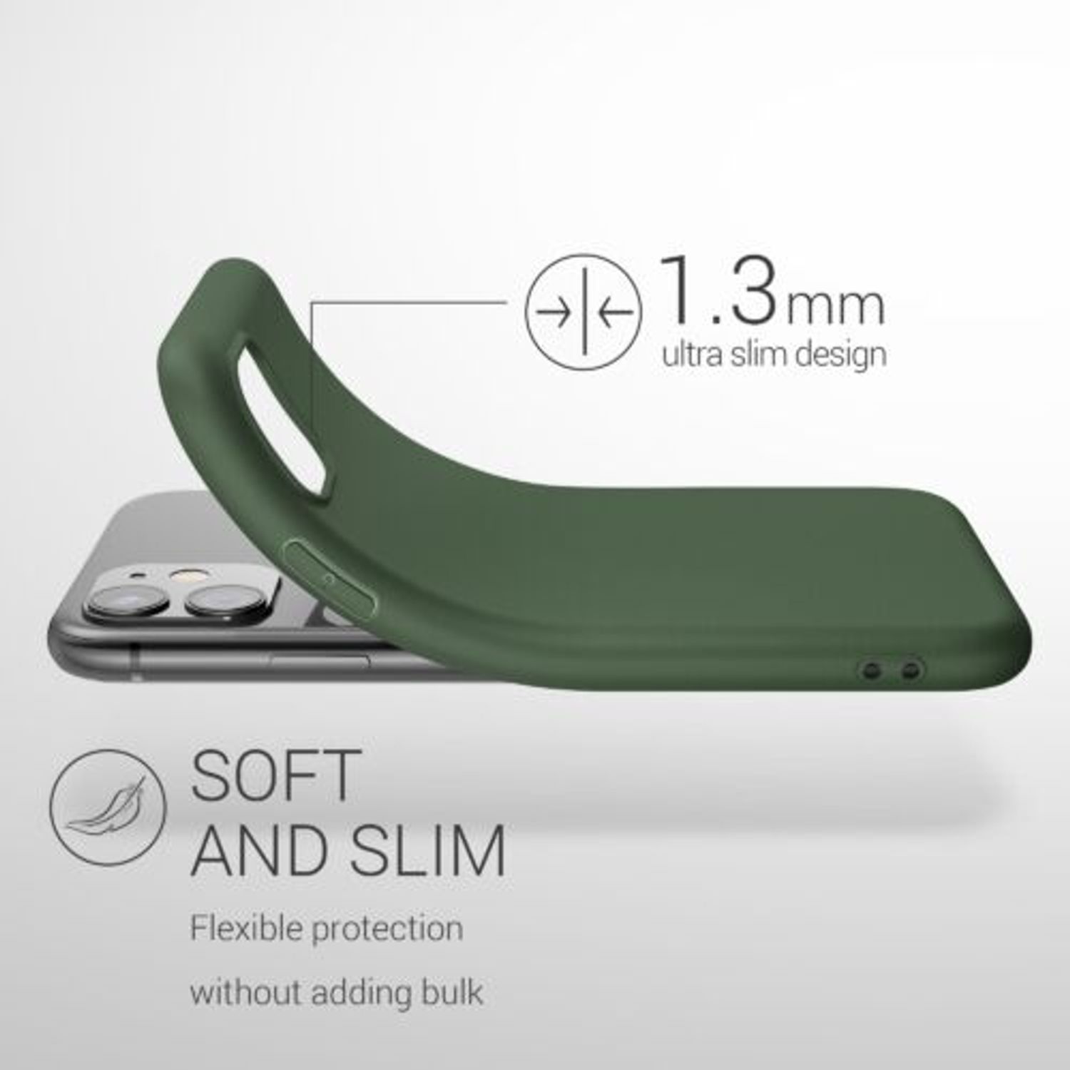 Husa pentru Apple iPhone 11, Silicon, Verde, 49787.118 fotografia produsului View 3 L