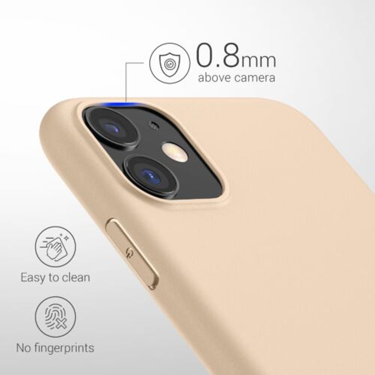 Husa pentru Apple iPhone 11, Silicon, Crem, 49787.154 fotografia produsului View 5 L