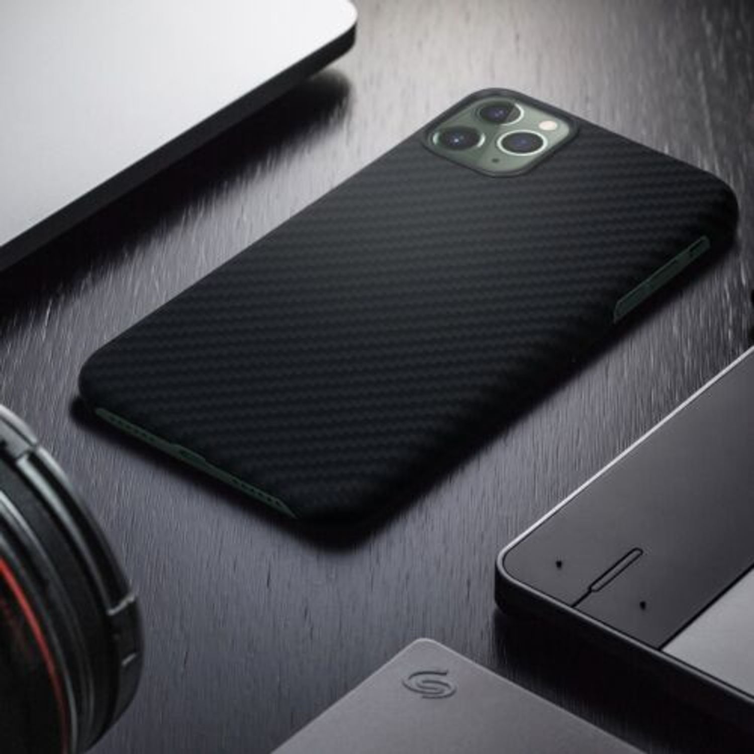 Husa pentru Apple iPhone 11 Pro, Aramida, Negru, 49733.47 fotografia produsului View 3 L
