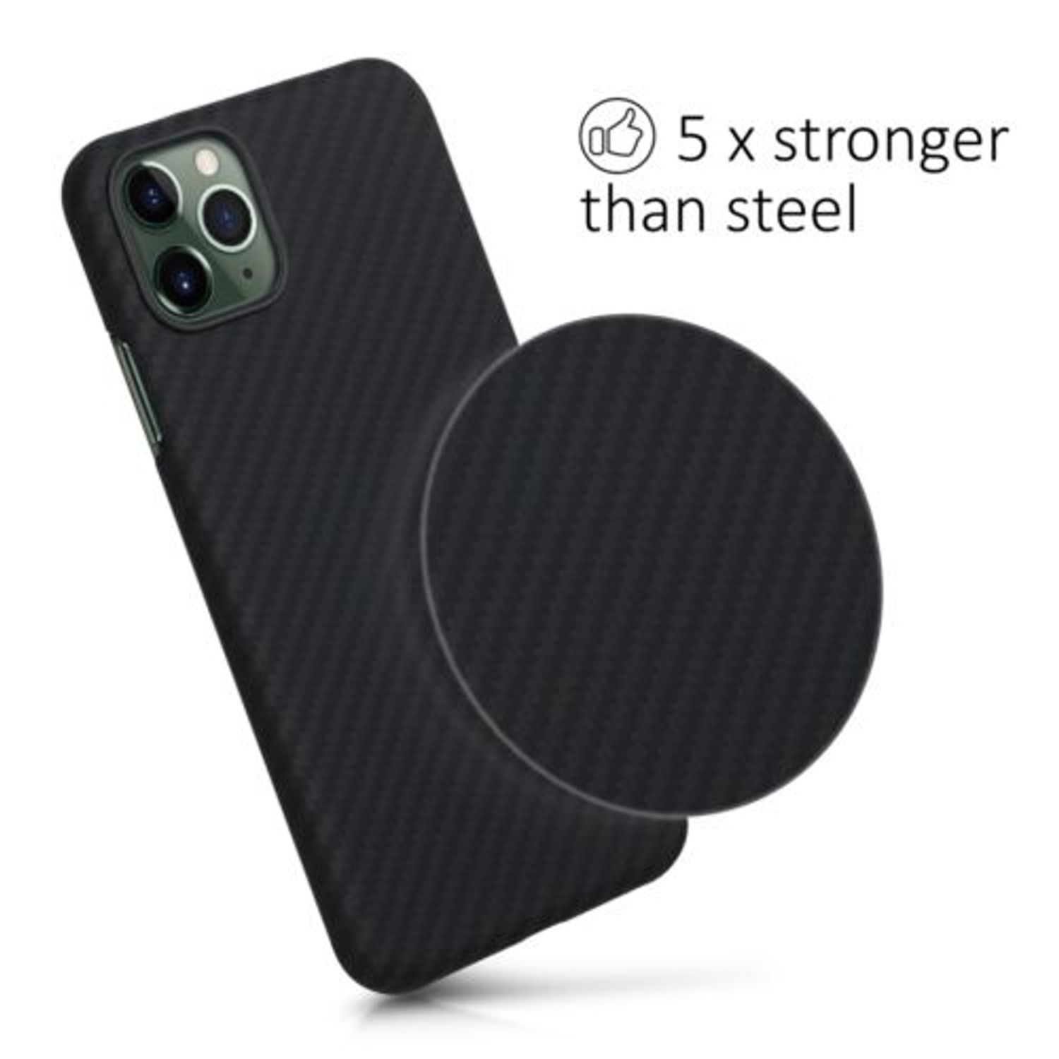 Husa pentru Apple iPhone 11 Pro, Aramida, Negru, 49733.47 fotografia produsului View 4 L