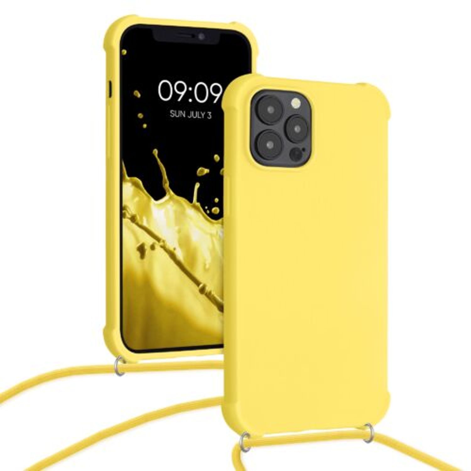 Husa pentru iPhone 12 Pro Max, Silicon, Galben, 54140.158 fotografia produsului View 5 L