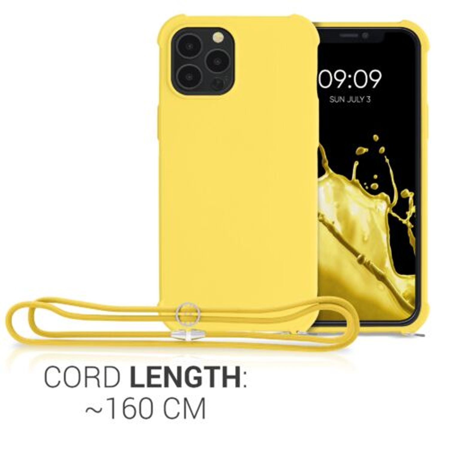 Husa pentru iPhone 12 Pro Max, Silicon, Galben, 54140.158 fotografia produsului View 4 L