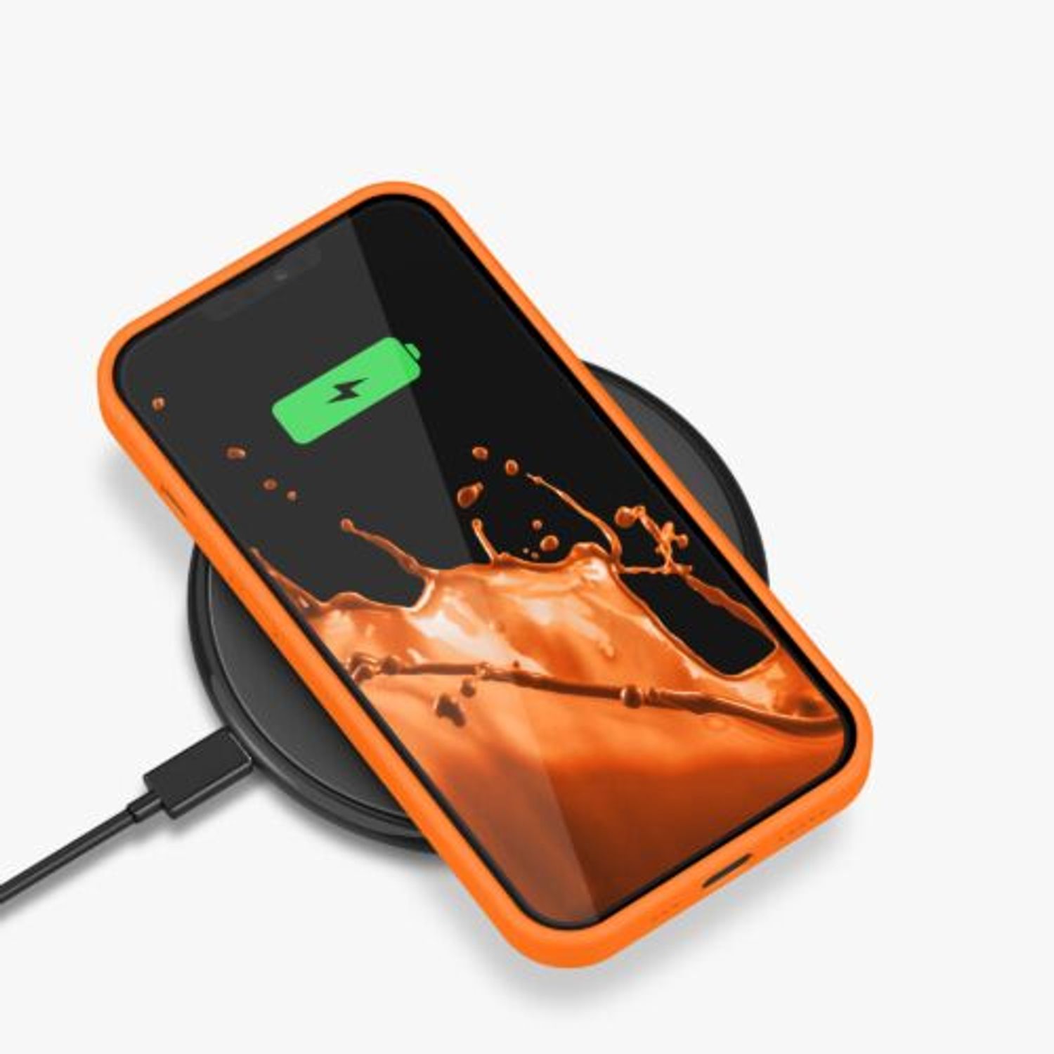 Husa pentru iPhone 13, Silicon, Portocaliu, 55878.150 fotografia produsului View 11 L