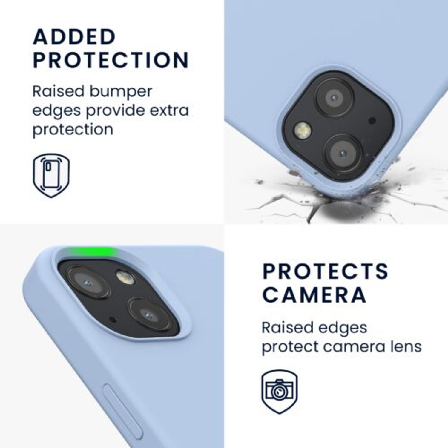Husa pentru iPhone 13, Silicon, Albastru, 55878.58 fotografia produsului View 4 L