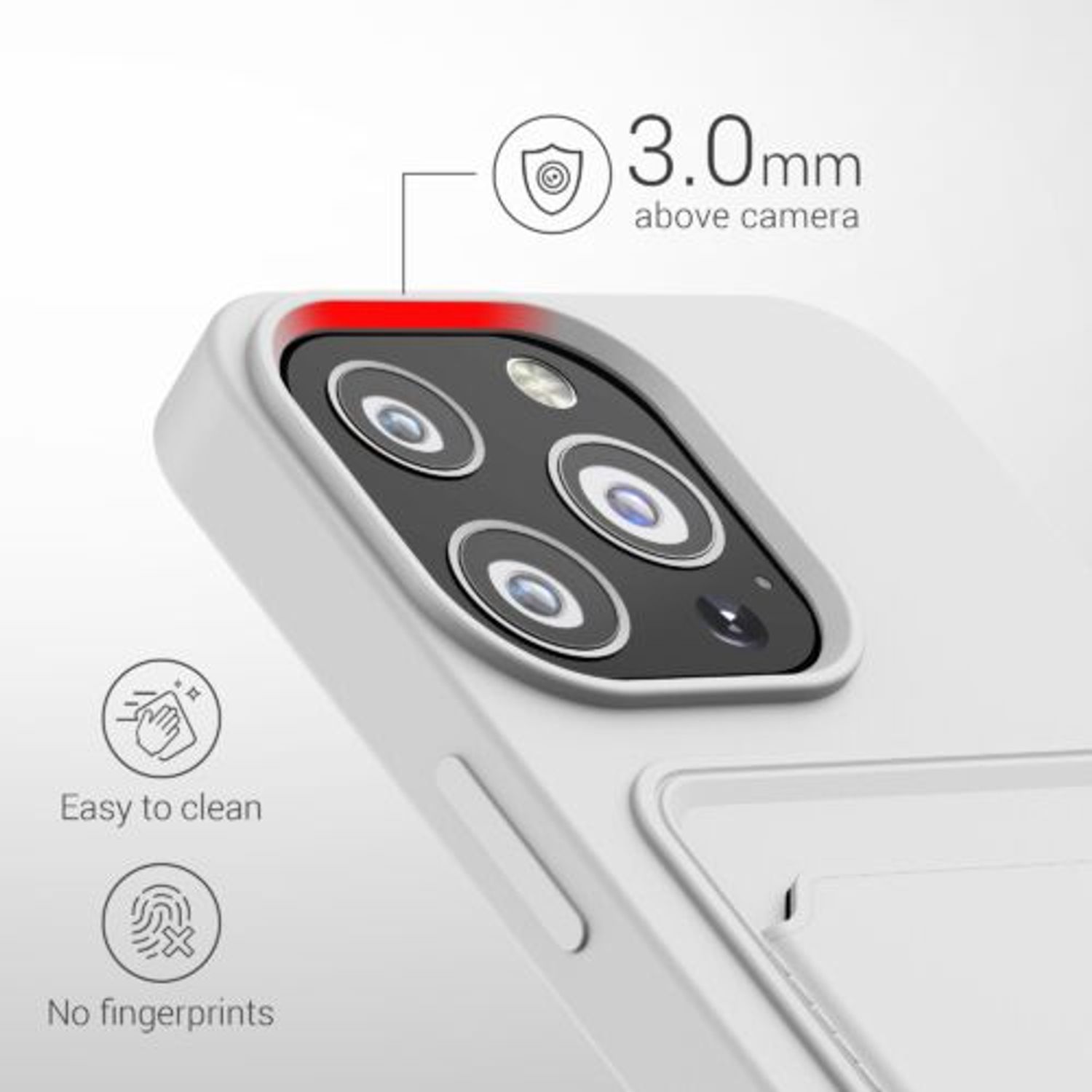 Husa pentru iPhone 13 Pro, Silicon, Alb, 55969.02 fotografia produsului View 4 L