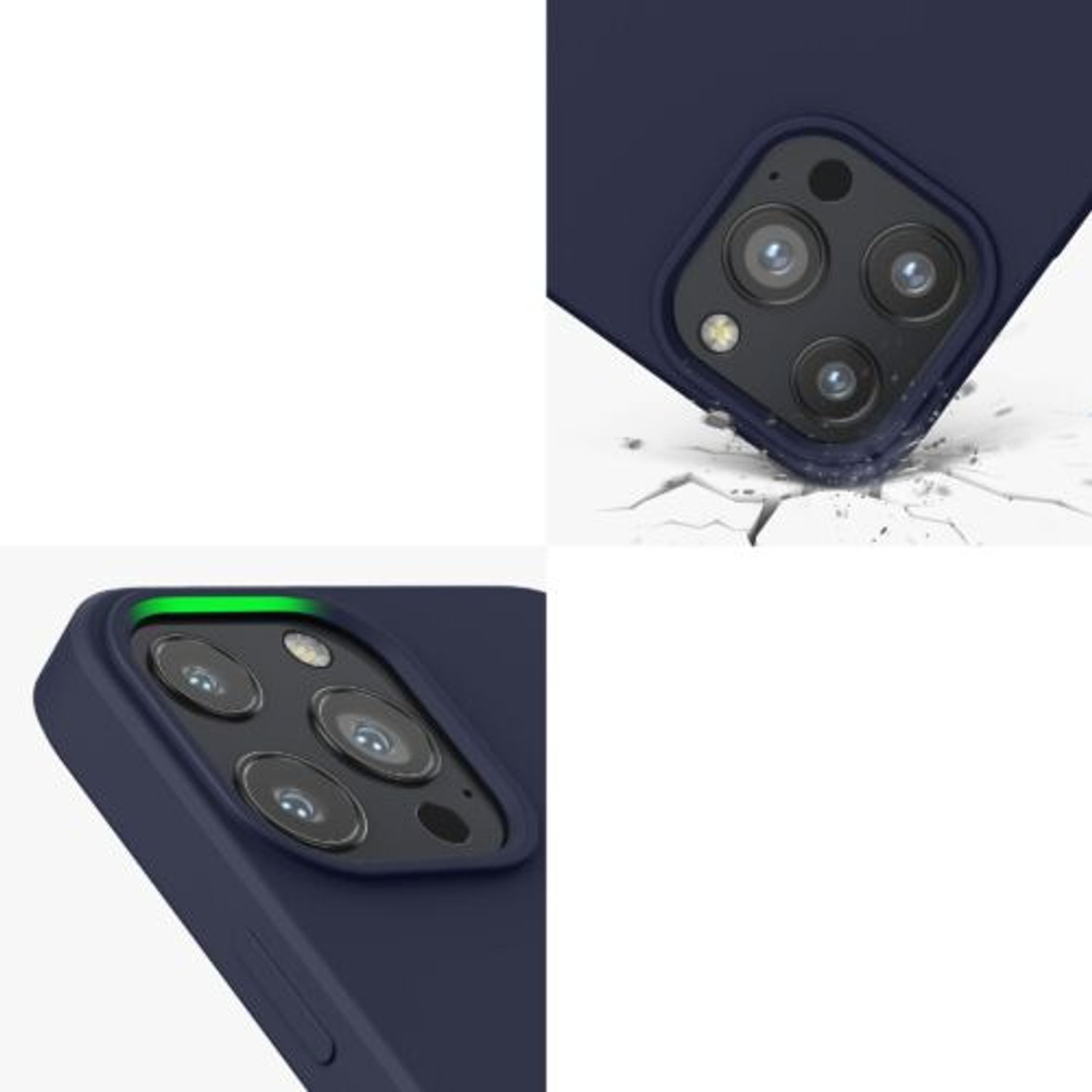 Husa pentru iPhone 13 Pro Max, Silicon, Albastru, 55975.17 fotografia produsului View 9 L