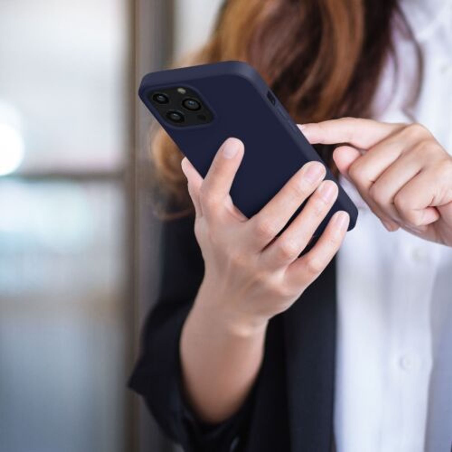 Husa pentru iPhone 13 Pro Max, Silicon, Albastru, 55975.17 fotografia produsului View 10 L