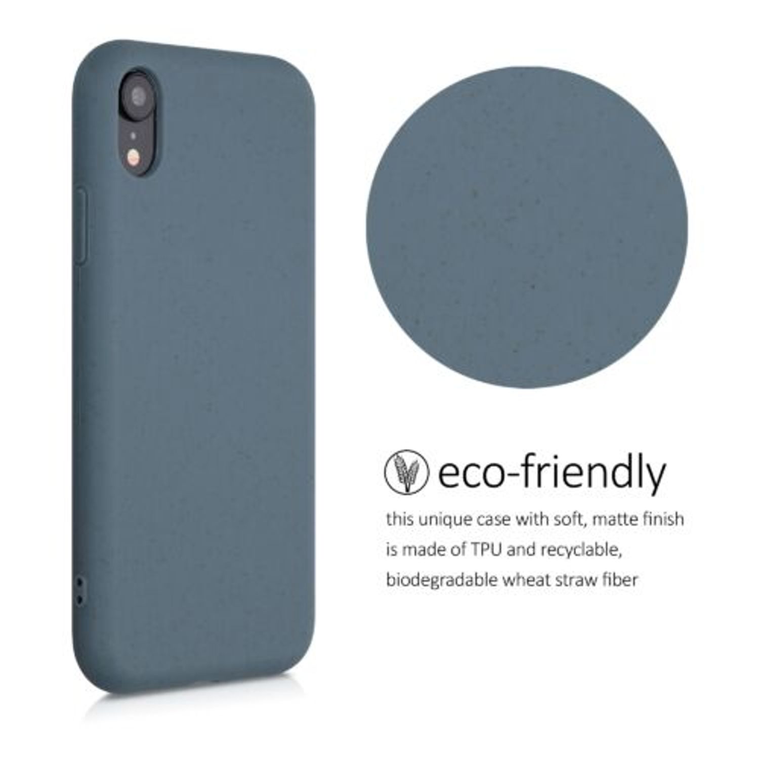 Husa pentru iPhone XR, Fibre vegetale, Albastru, 49105.202 fotografia produsului View 4 L