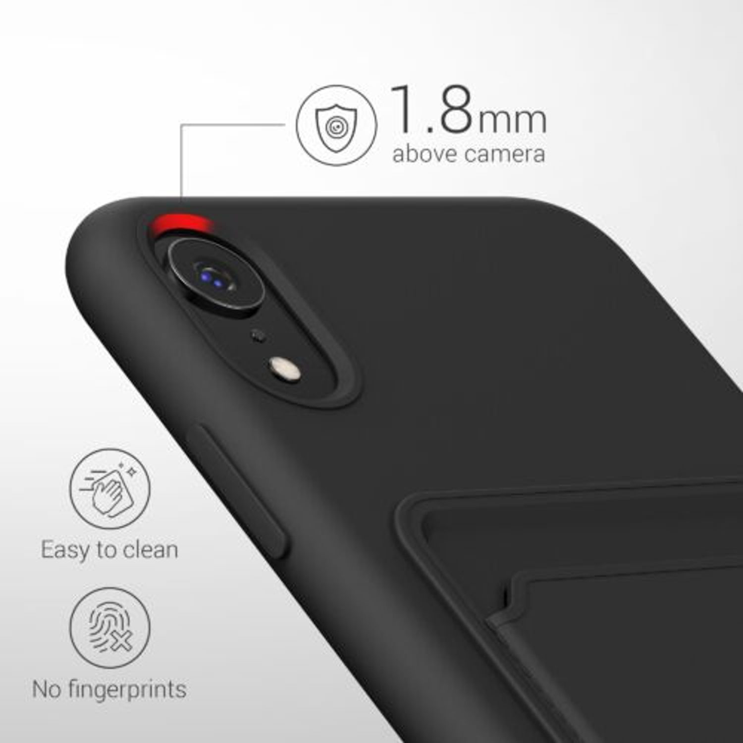 Husa pentru iPhone XR, Silicon, Negru, 55116.01 fotografia produsului View 4 L
