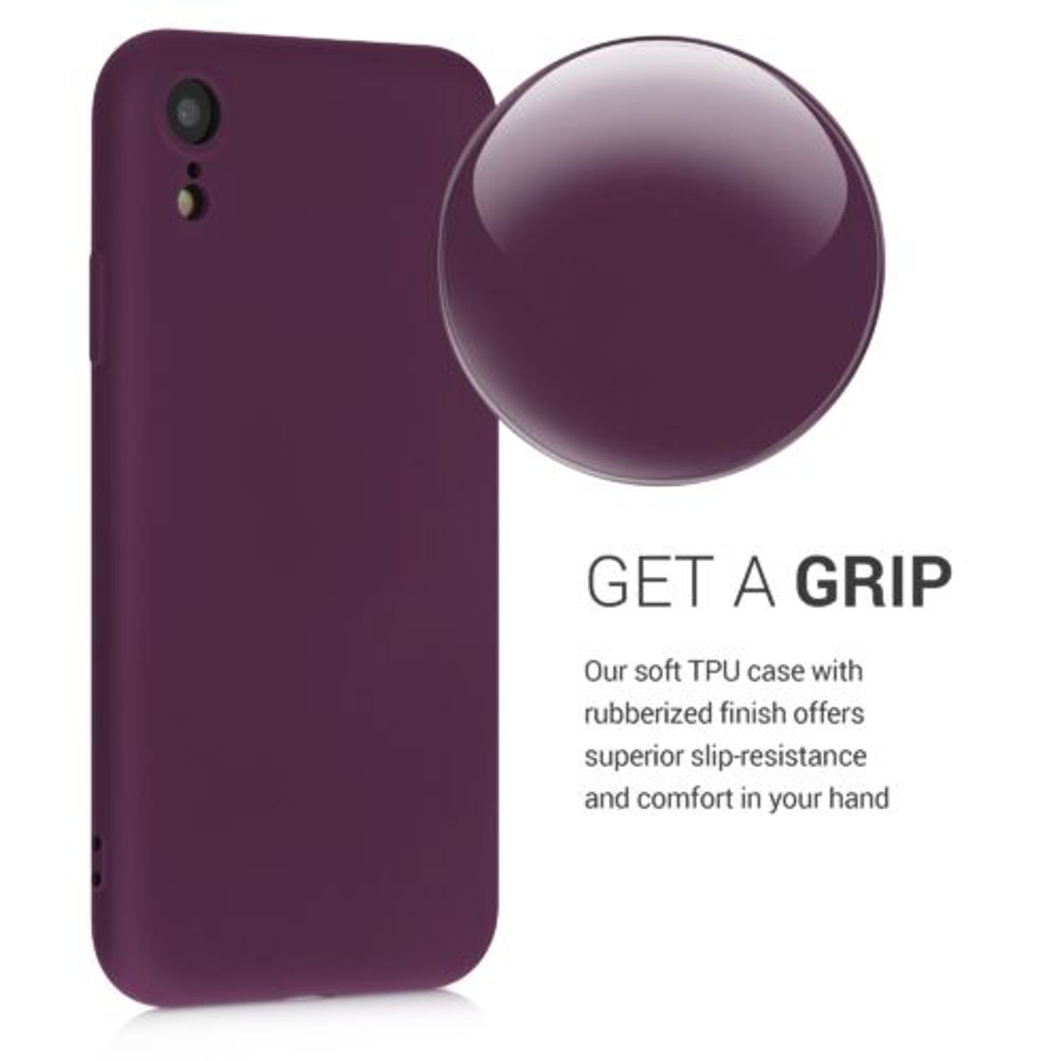 Husa pentru Apple iPhone XR, Silicon, Violet, 49983.187 fotografia produsului View 5 L