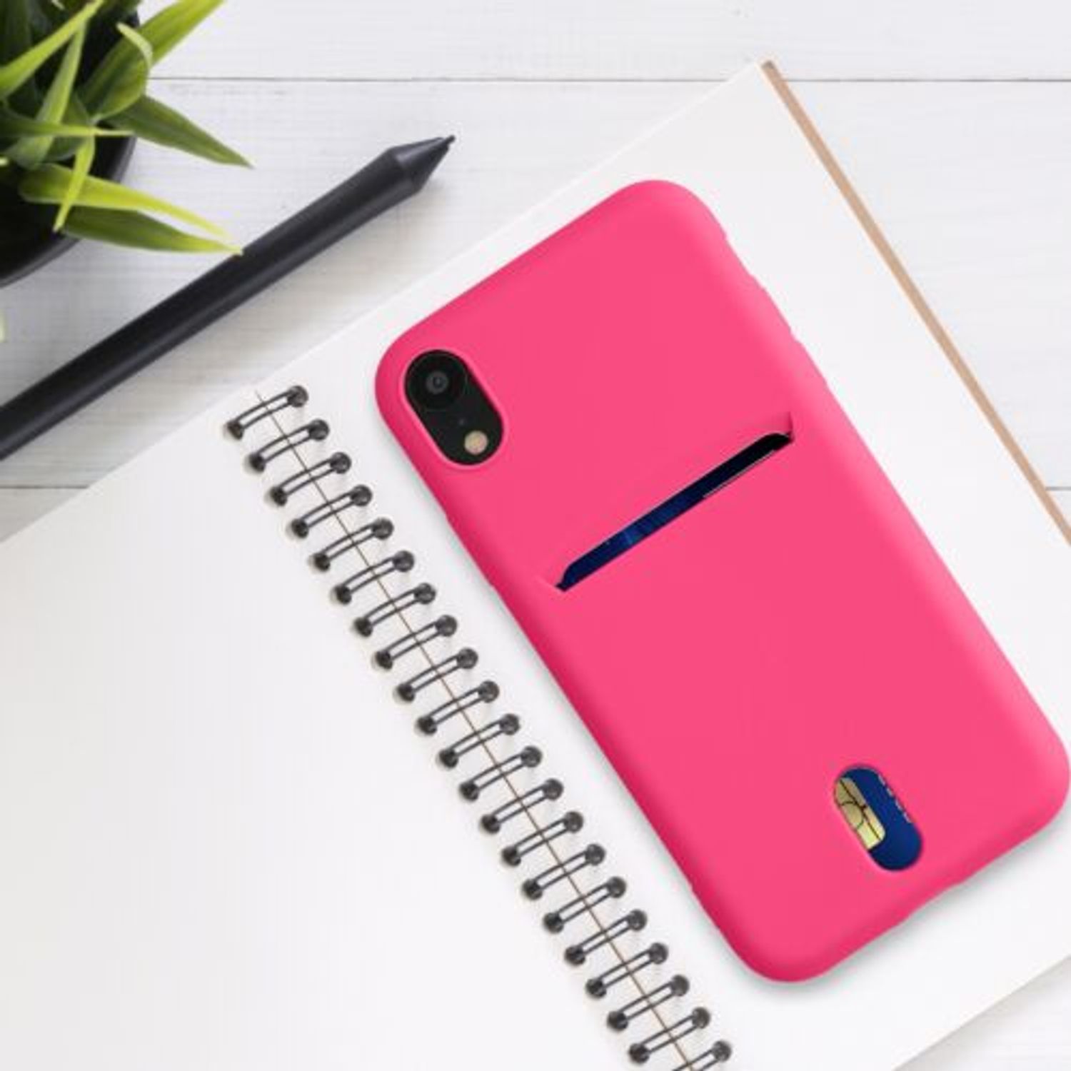 Husa pentru iPhone XR, Silicon, Roz, 49101.77 fotografia produsului View 3 L