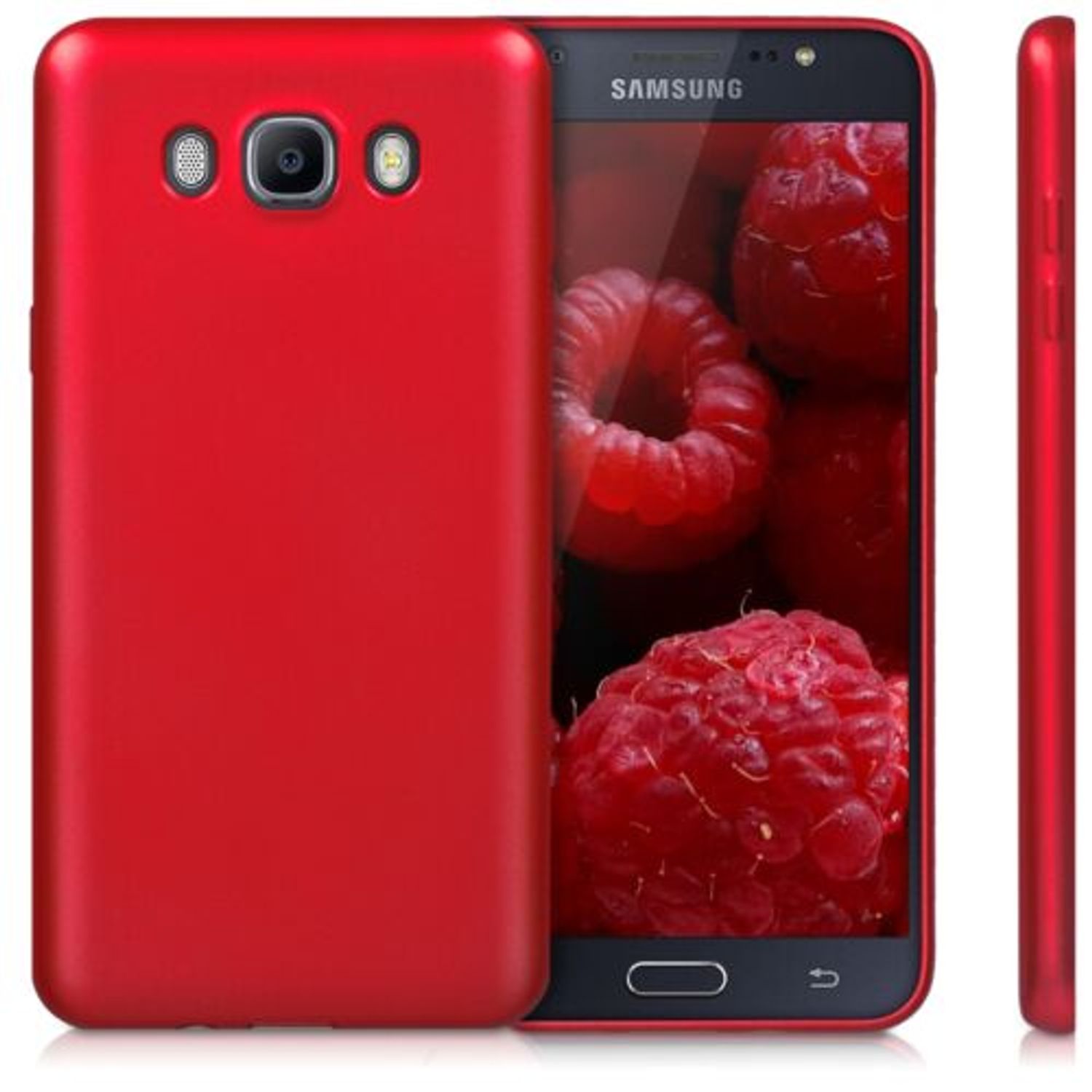 Husa pentru Samsung Galaxy J7 (2016), Silicon, Rosu, 41677.36 fotografia produsului View 2 L
