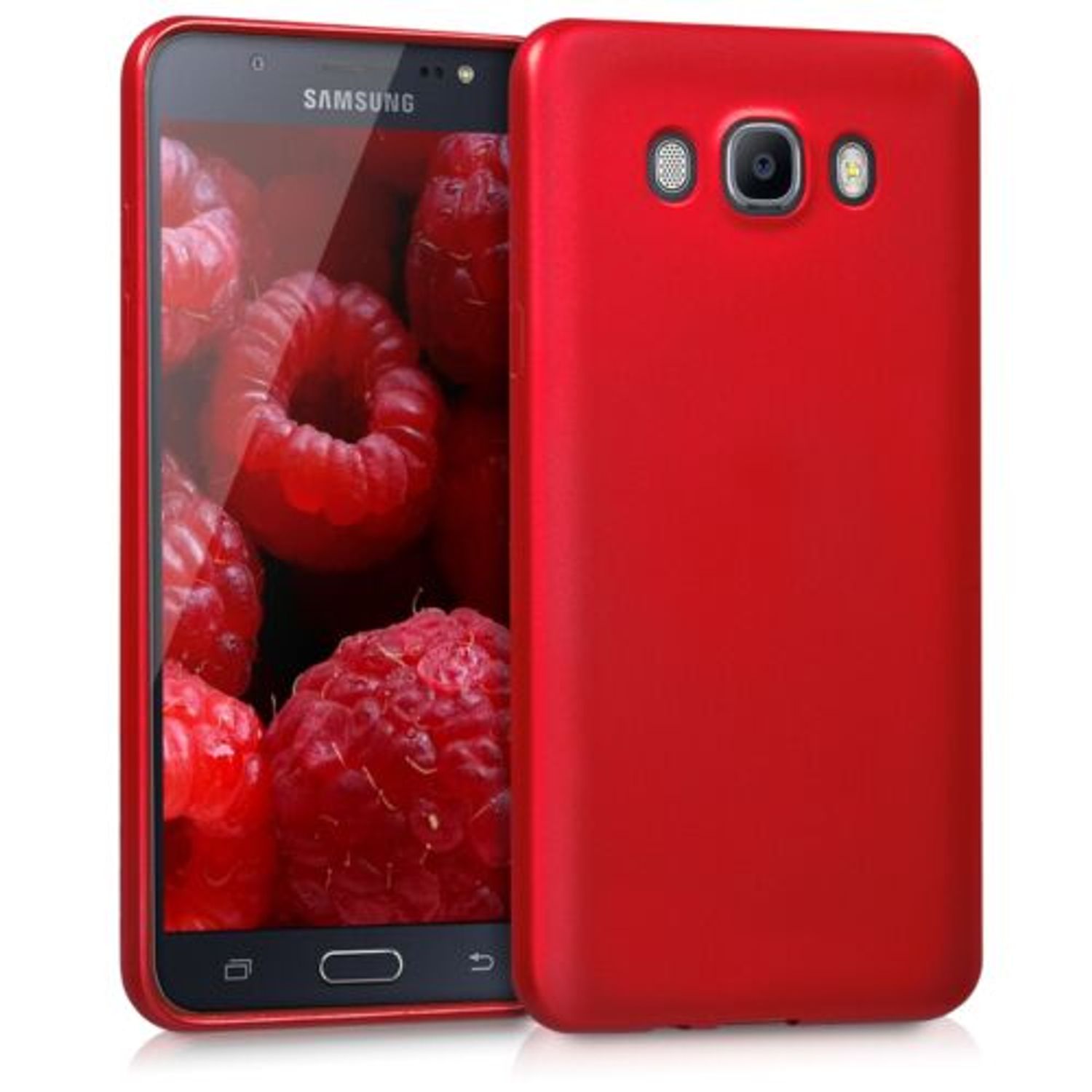 Husa pentru Samsung Galaxy J7 (2016), Silicon, Rosu, 41677.36 fotografia produsului