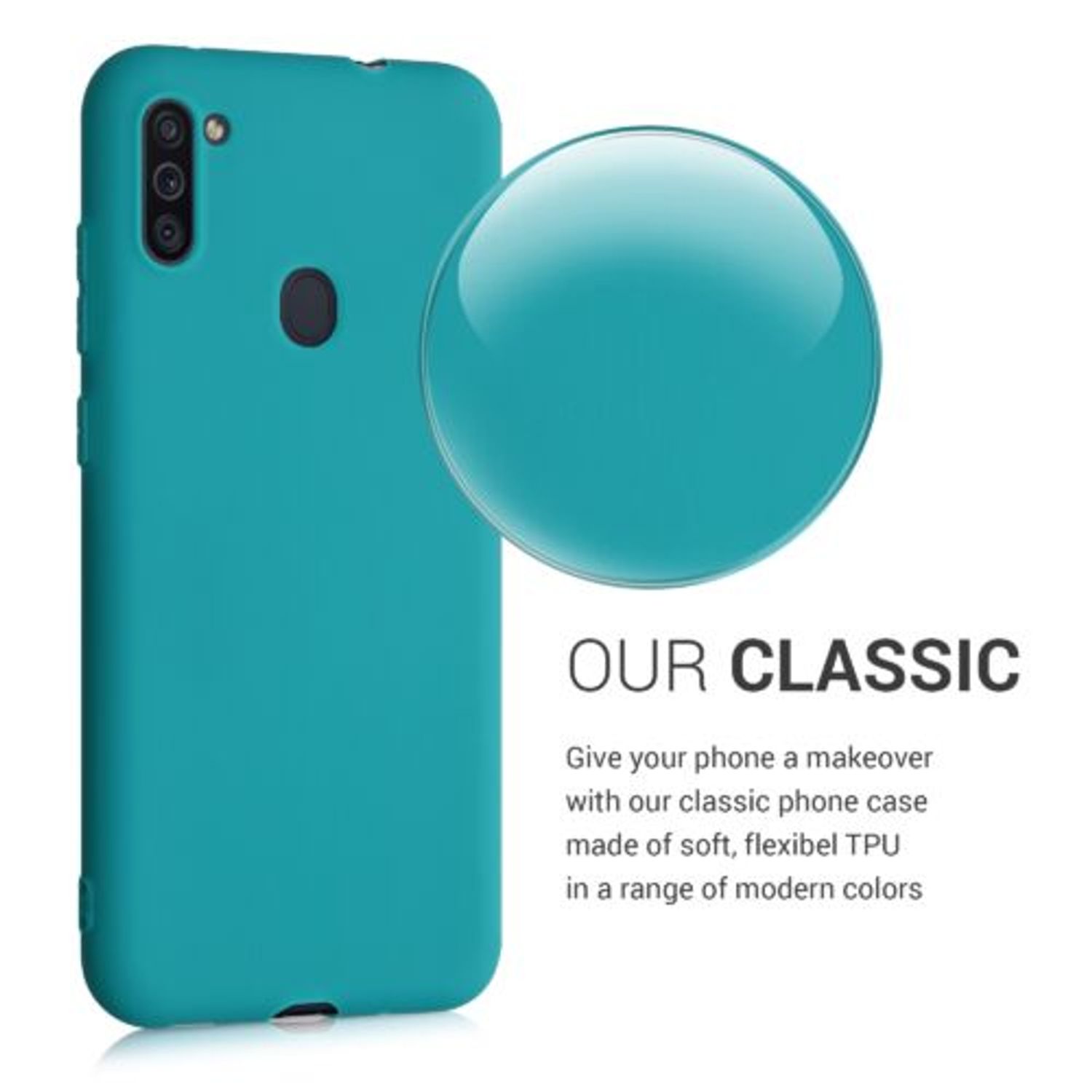 Husa pentru Samsung Galaxy M11, Silicon, Verde, 53598.57 fotografia produsului View 4 L
