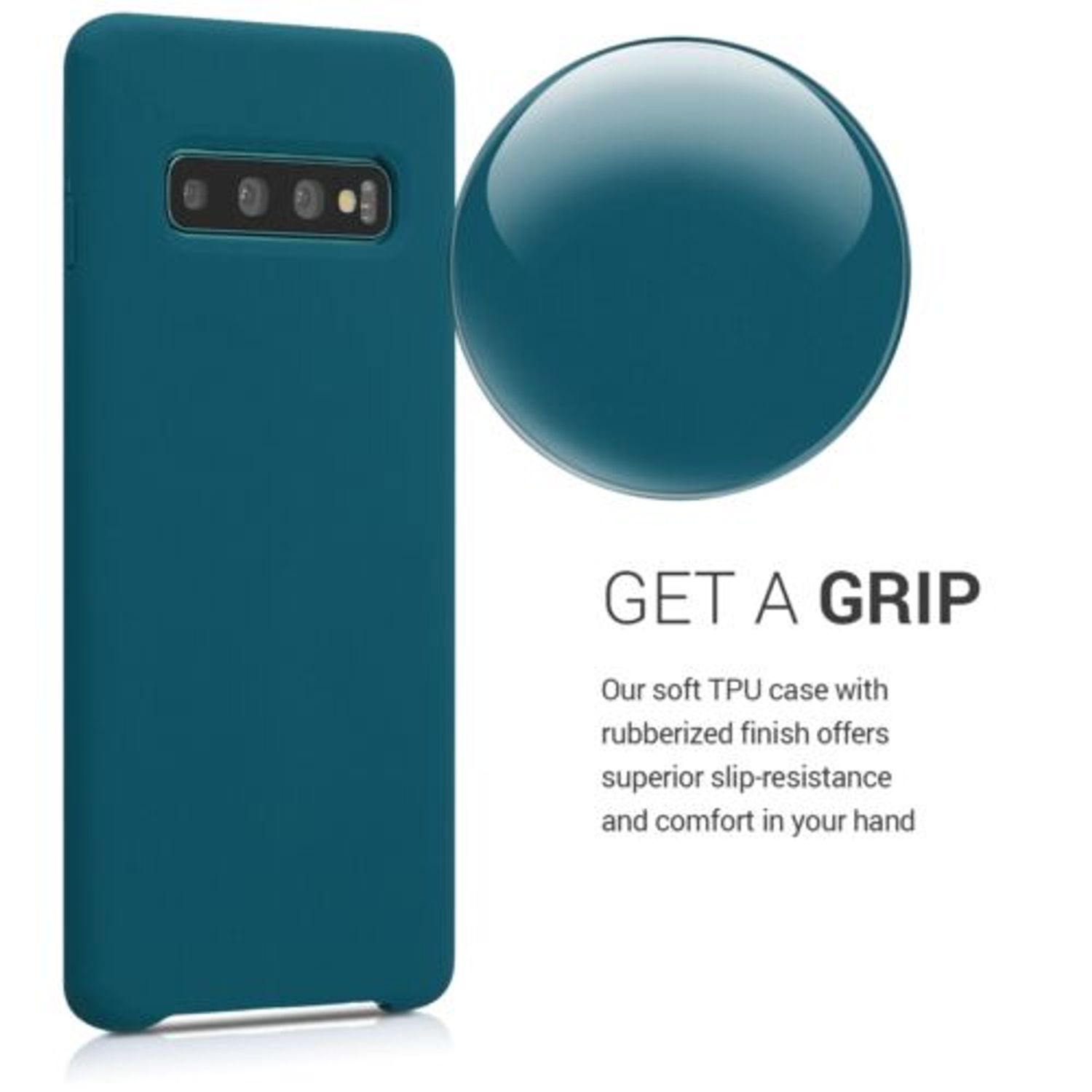 Husa pentru Samsung Galaxy S10, Silicon, Verde, 47732.57 fotografia produsului View 4 L